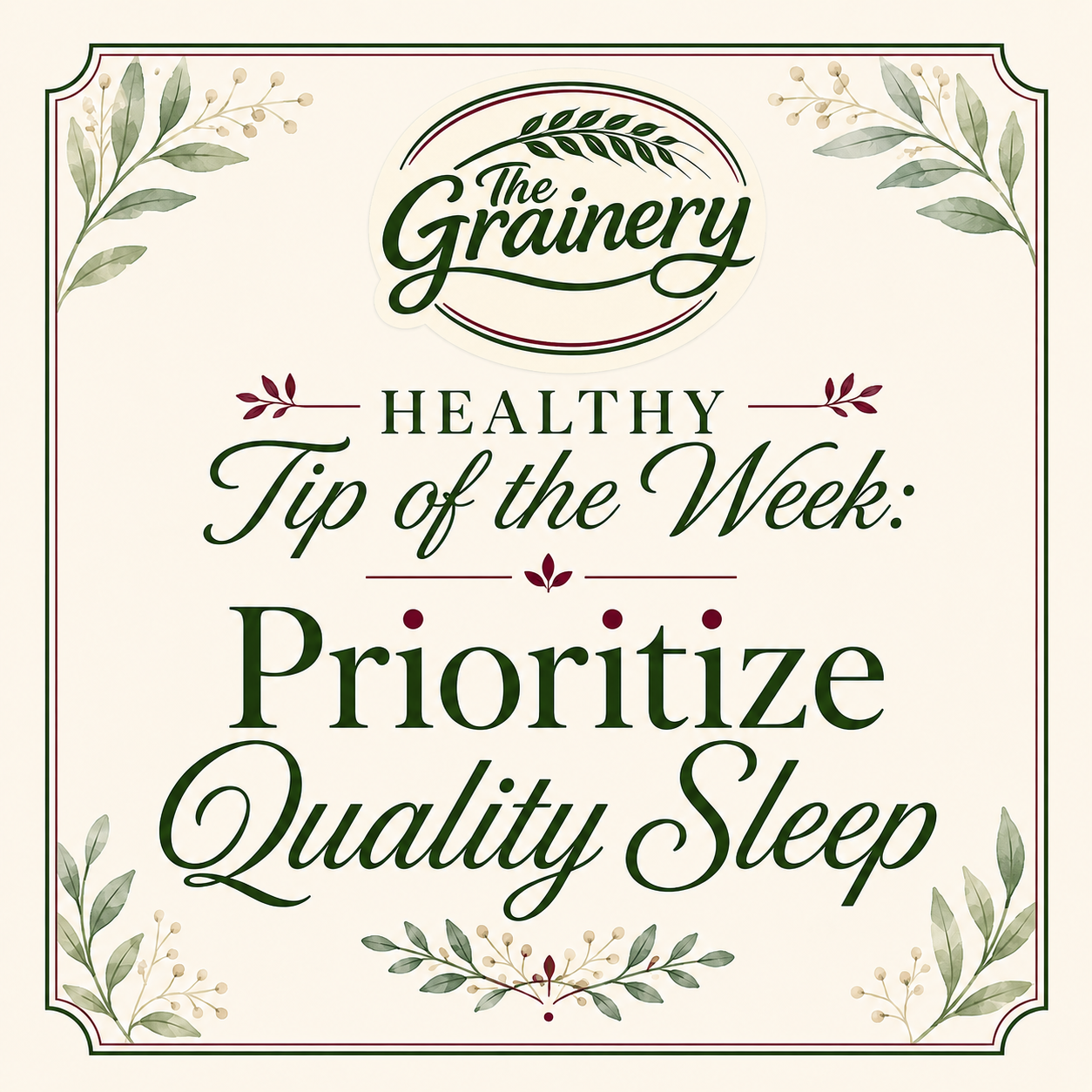 Prioritizing Quality Sleep