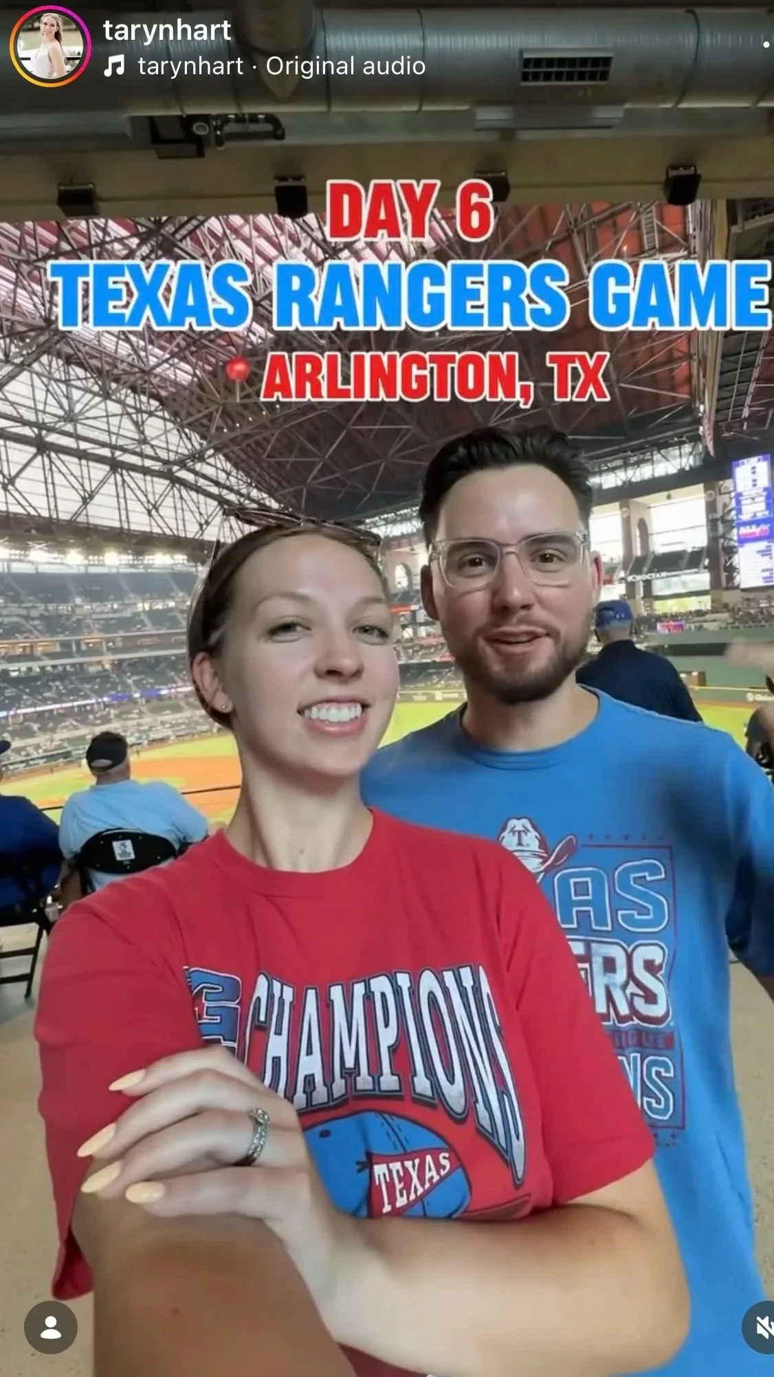 Influencer partnership on behalf of the Texas Rangers, Globe Life Field & Arlington Sports Commission