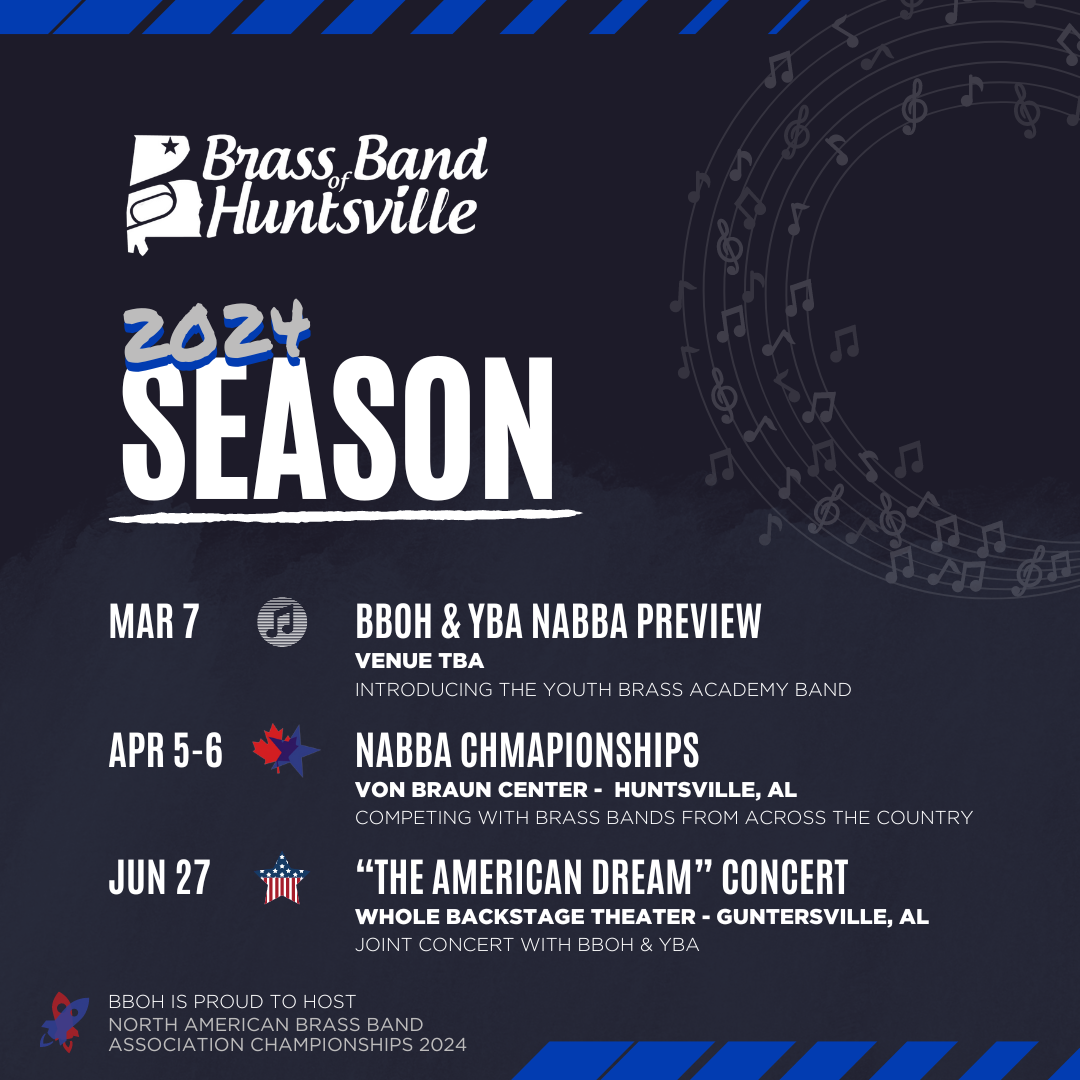 Schedule — Brass Band of Huntsville