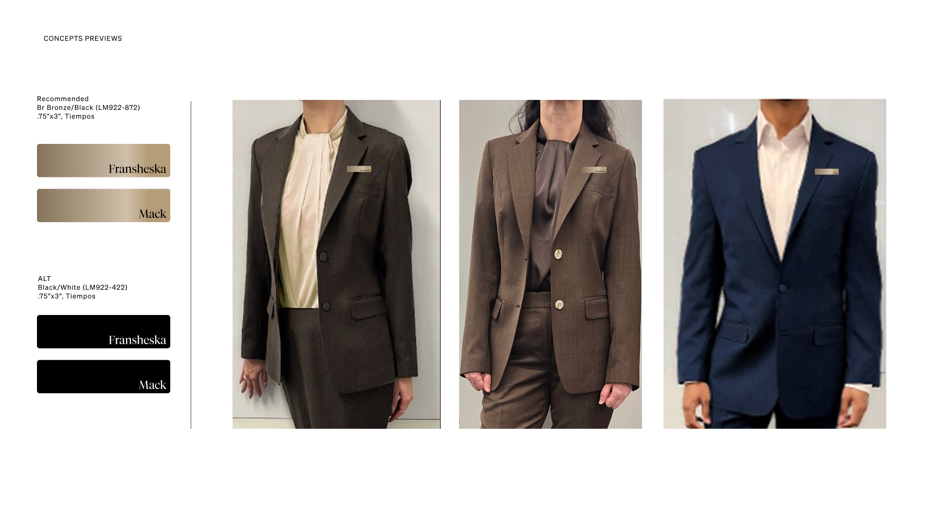 Name tag designs for building staff