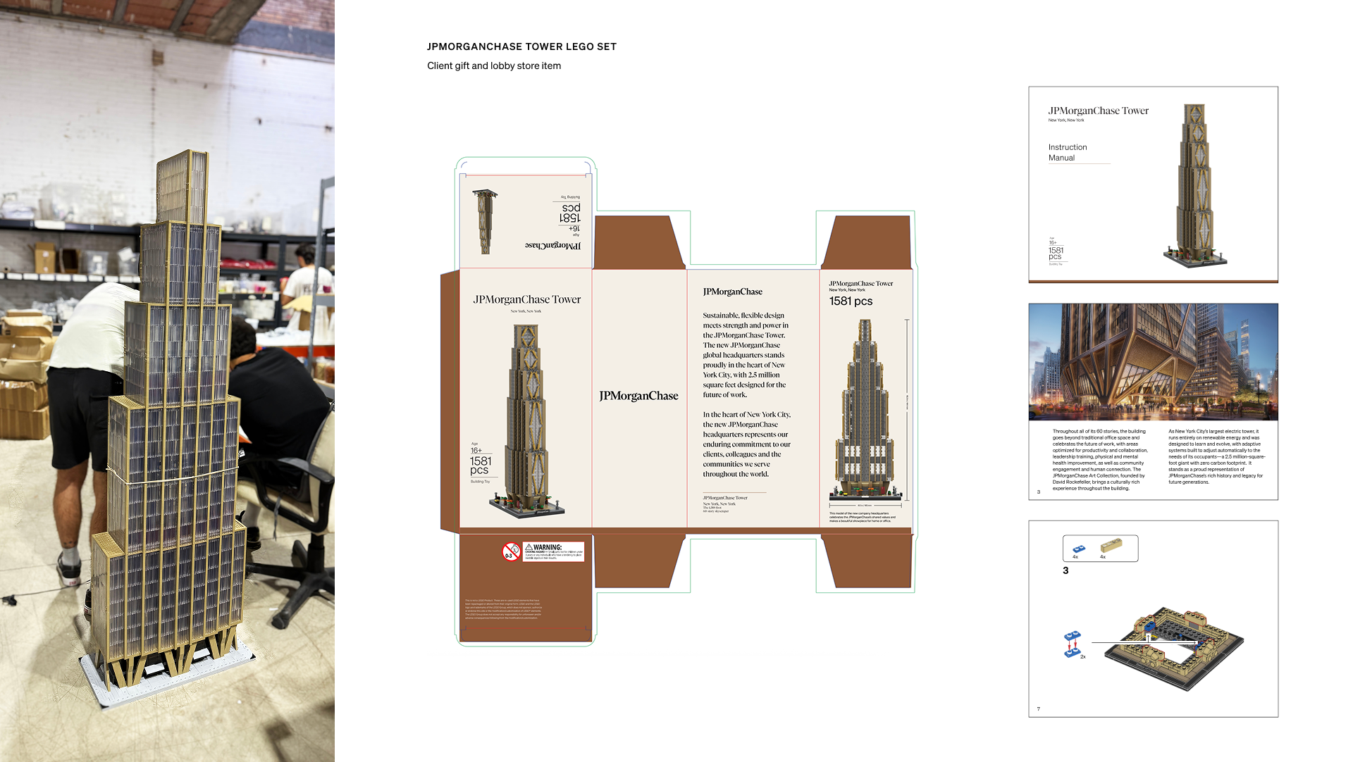 Box design and instruction manual for the official 270 Park Lego set