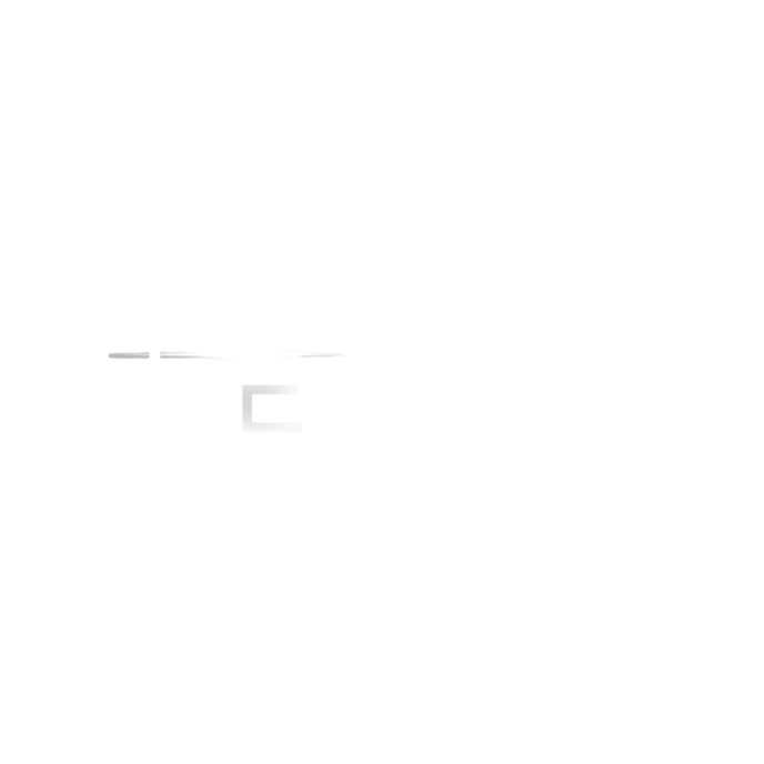 Simplified black and white floor plan of a building layout with various rooms and corridors.