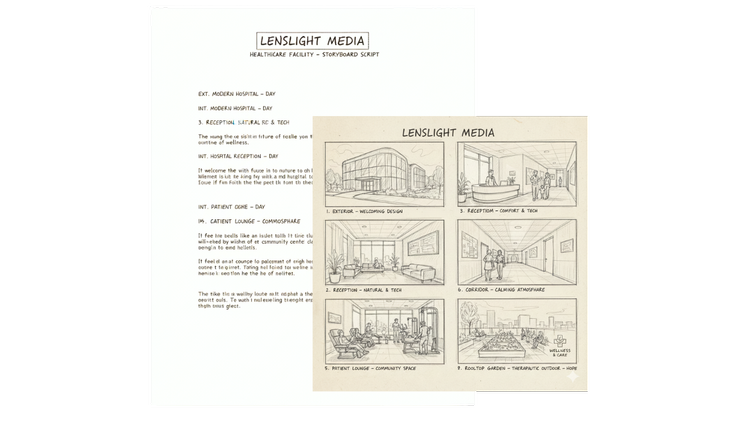 Custom video campaign plan with scripts and storyboards