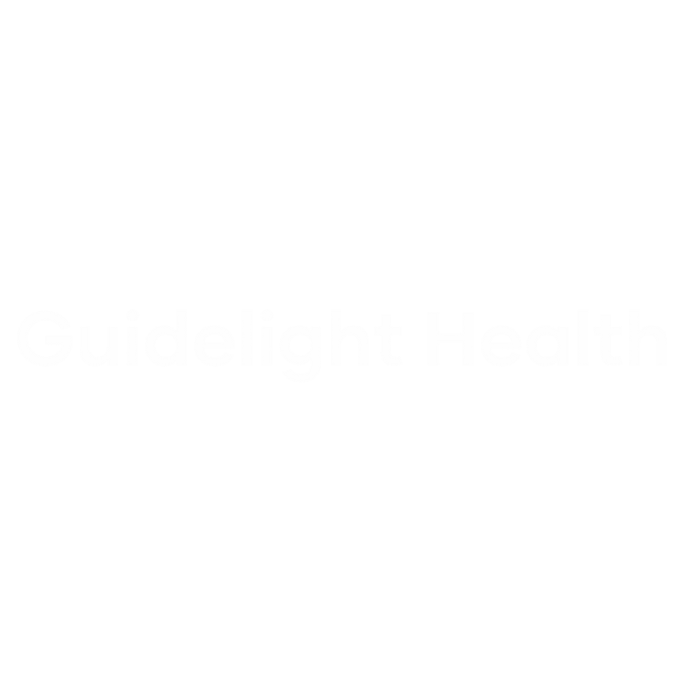 Guidelight Health logo with a stylized, illuminated cross symbol above the text