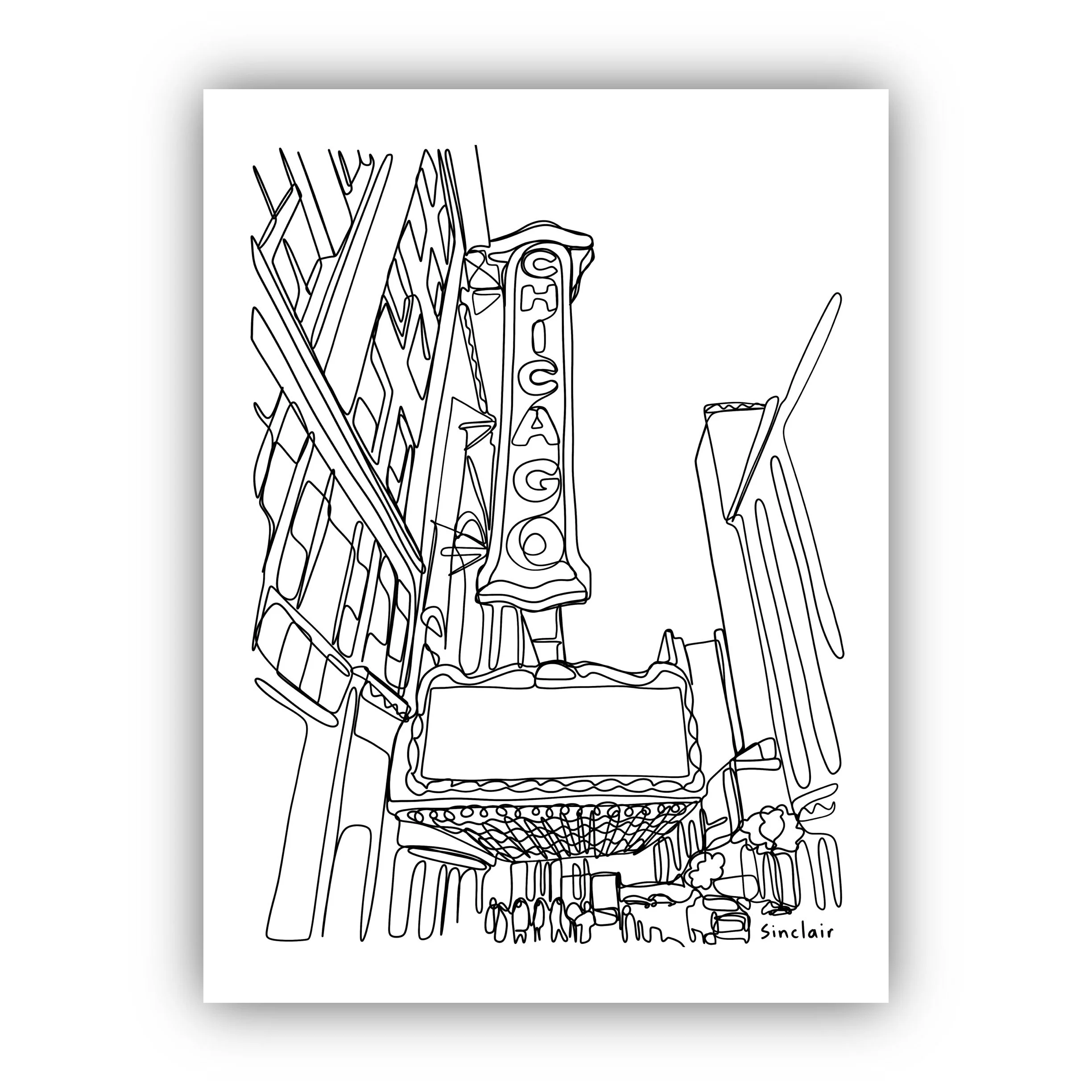 Chicago Theatre Print