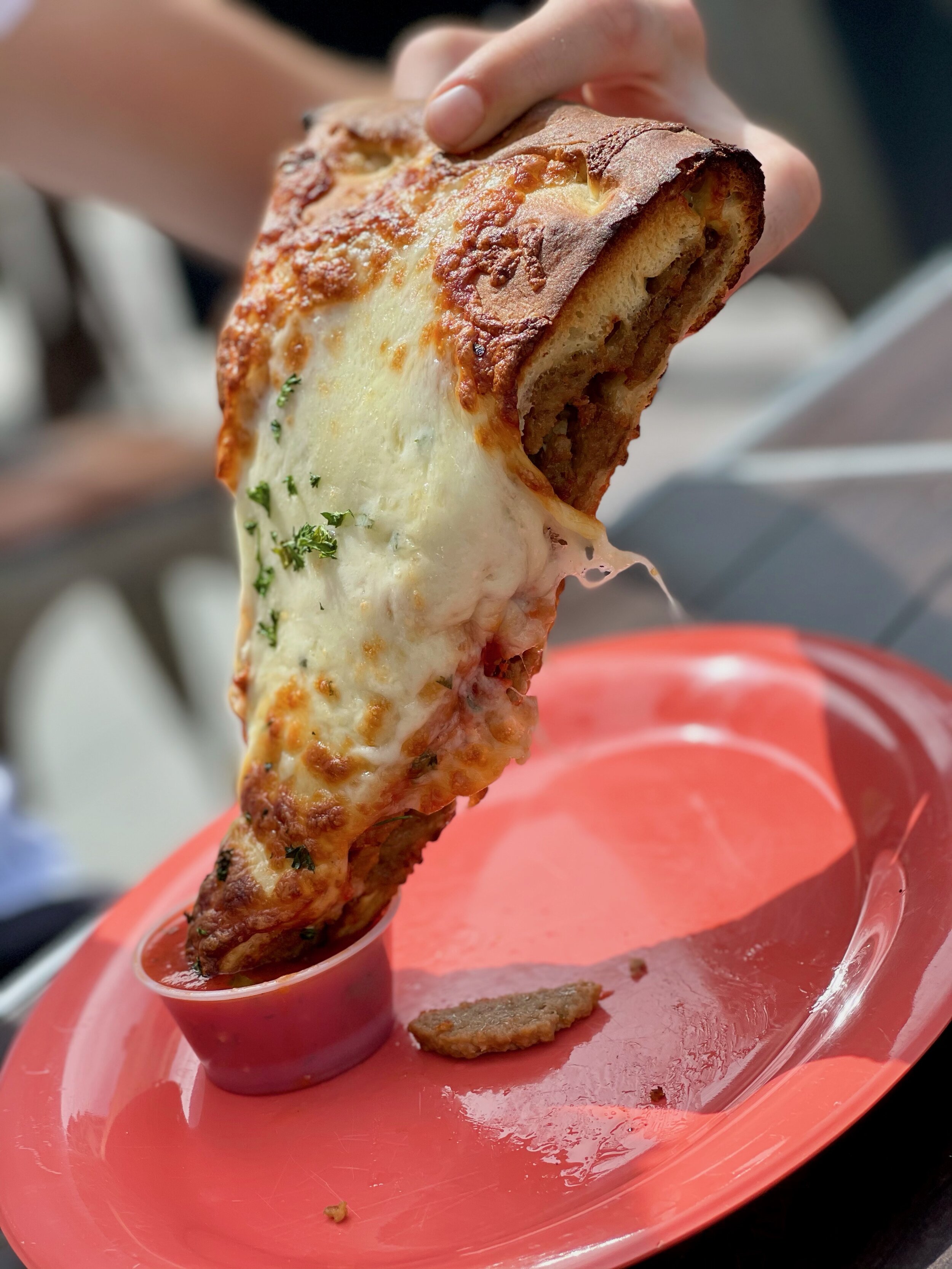 stuffed meat pizza
