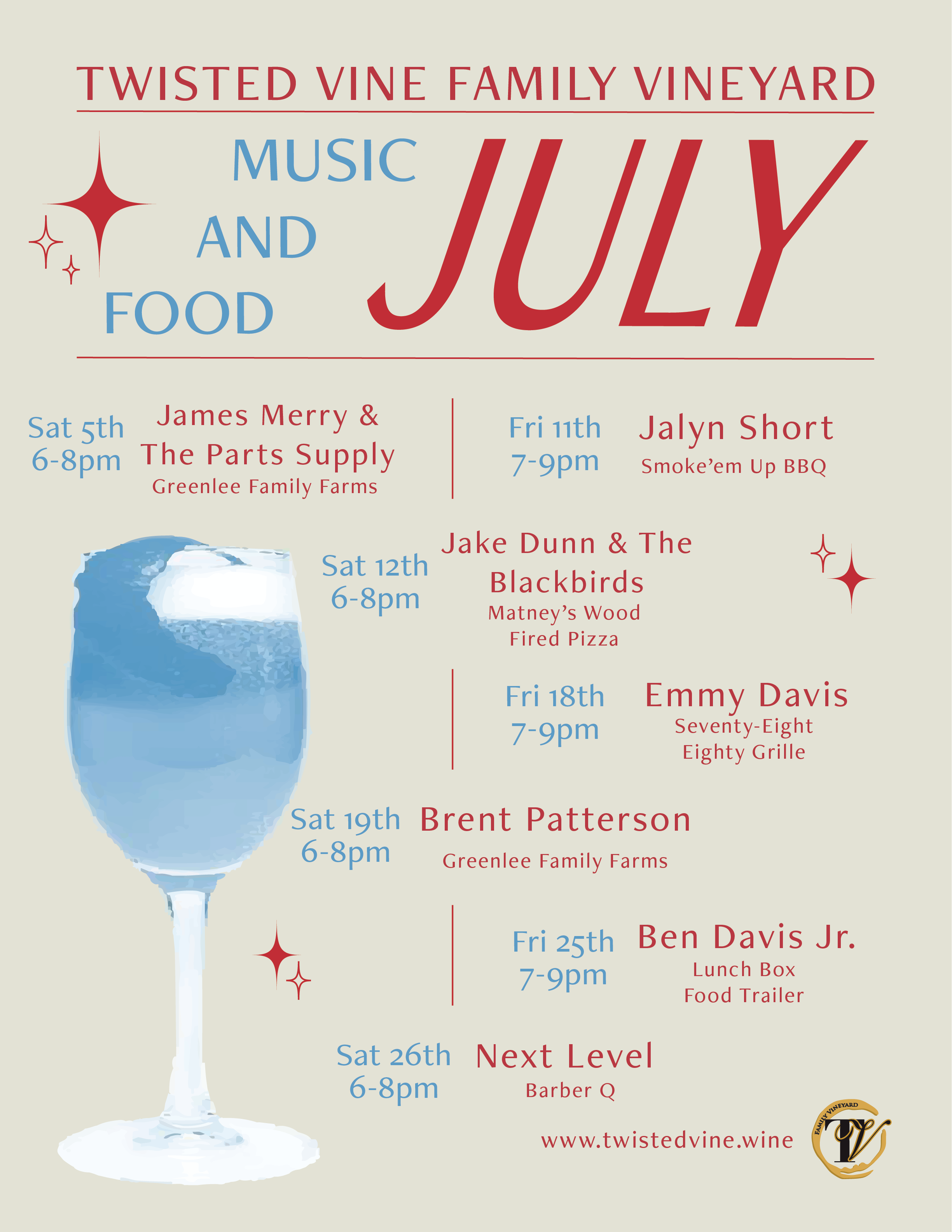 July 2025 Music & Food Events