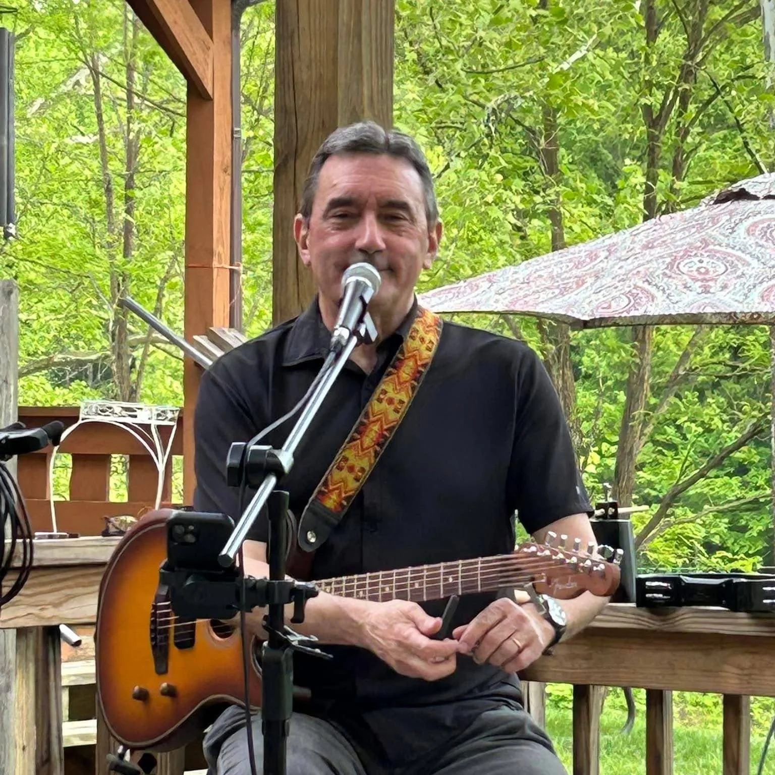 Brent Patterson on the Deck/Matney's Wood Fired Pizza