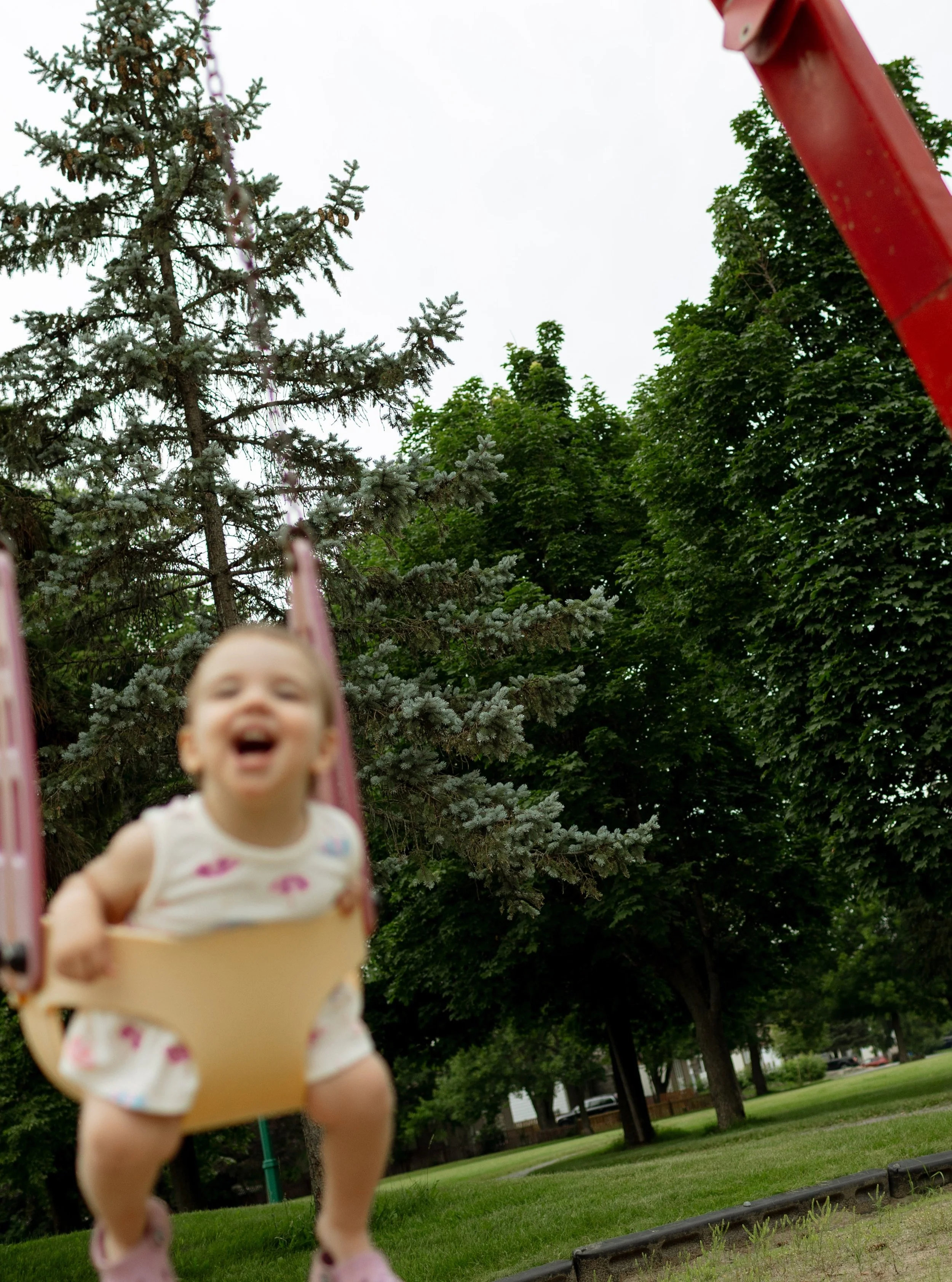 One thing I remember from my childhood is the summer when my parents would often take us to the park on weeknights after dinner. 

With leftovers still on the table and our hands dirty, we'd head out to play...