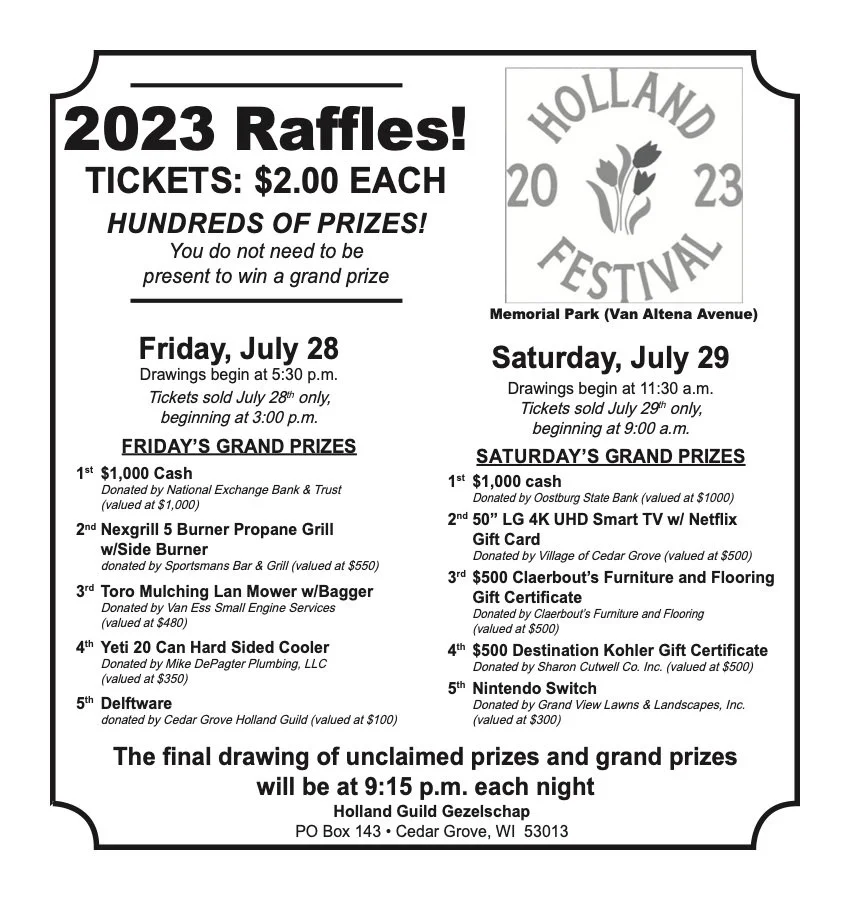 Raffle & Souvenir — Holland Festival