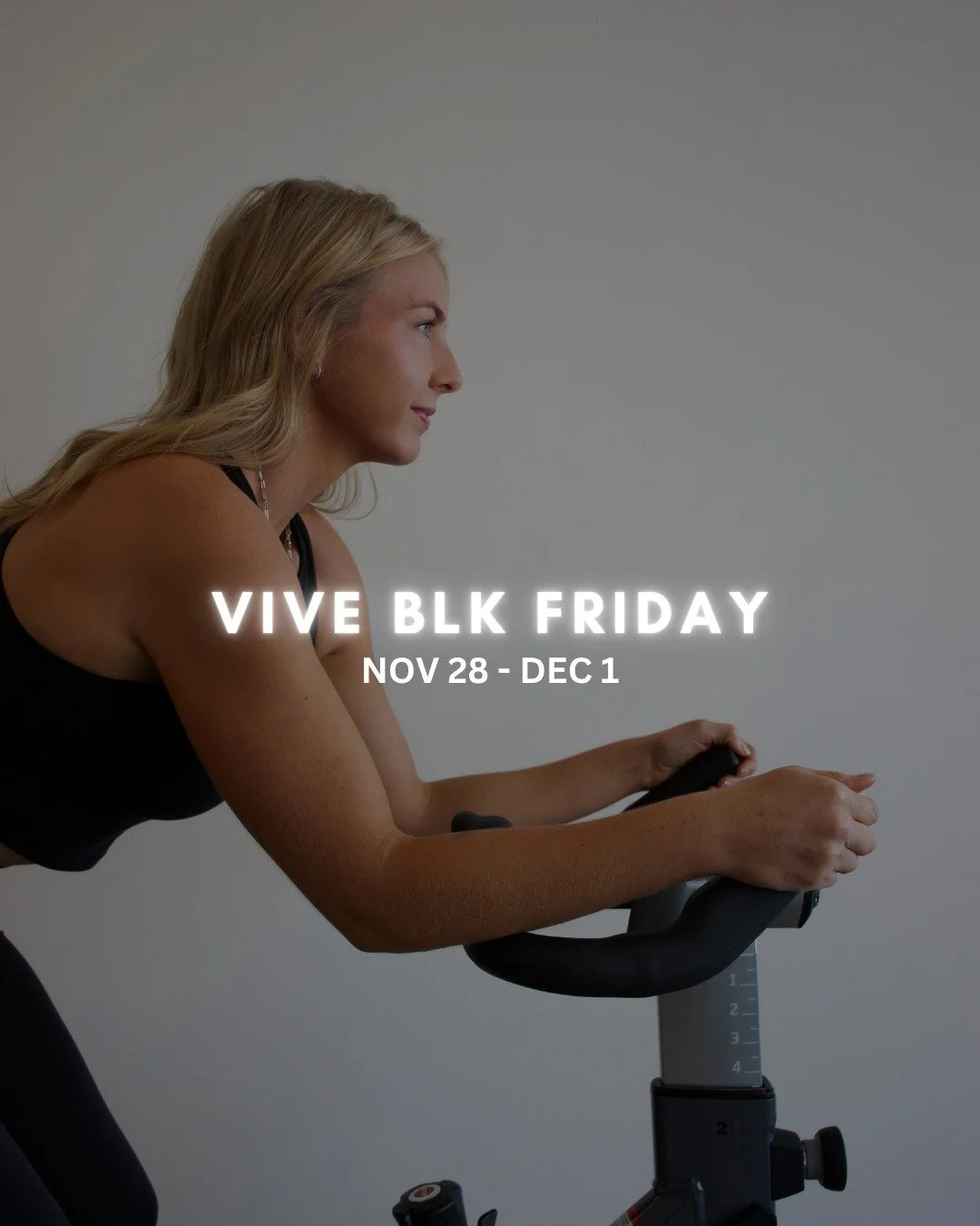 VIVE BLK FRIDAY⚡️
ㅤ
1 YEAR UNLIMITED - paid in full $1,275
ㅤ
CLASS CARDS
Buy 5 - Get 7
Buy 10 - Get 13
Buy 20 - Get 25
ㅤ
On sale NOV 28th! Ends Monday, December 1st.
ㅤ
#comevivewithus #blackfriday #blkfriday #sale #spin #spinstudio #spininstructor #f
