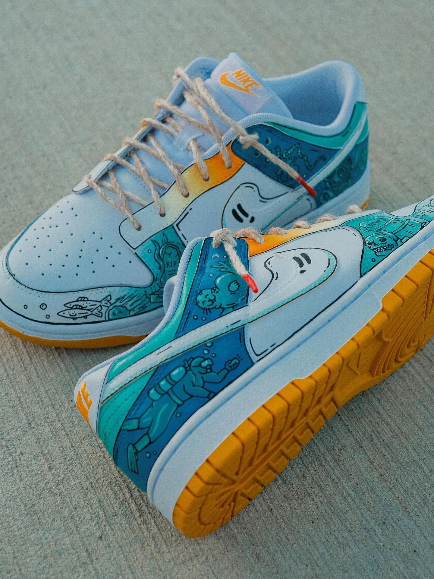 Oneee more post about these 👻🖍️

I had this idea a while ago (original sketch towards the end) and finally brought them to life. The process did indeed need to be trusted, but super happy with how they came out. Shoutout to Grandma for helping with