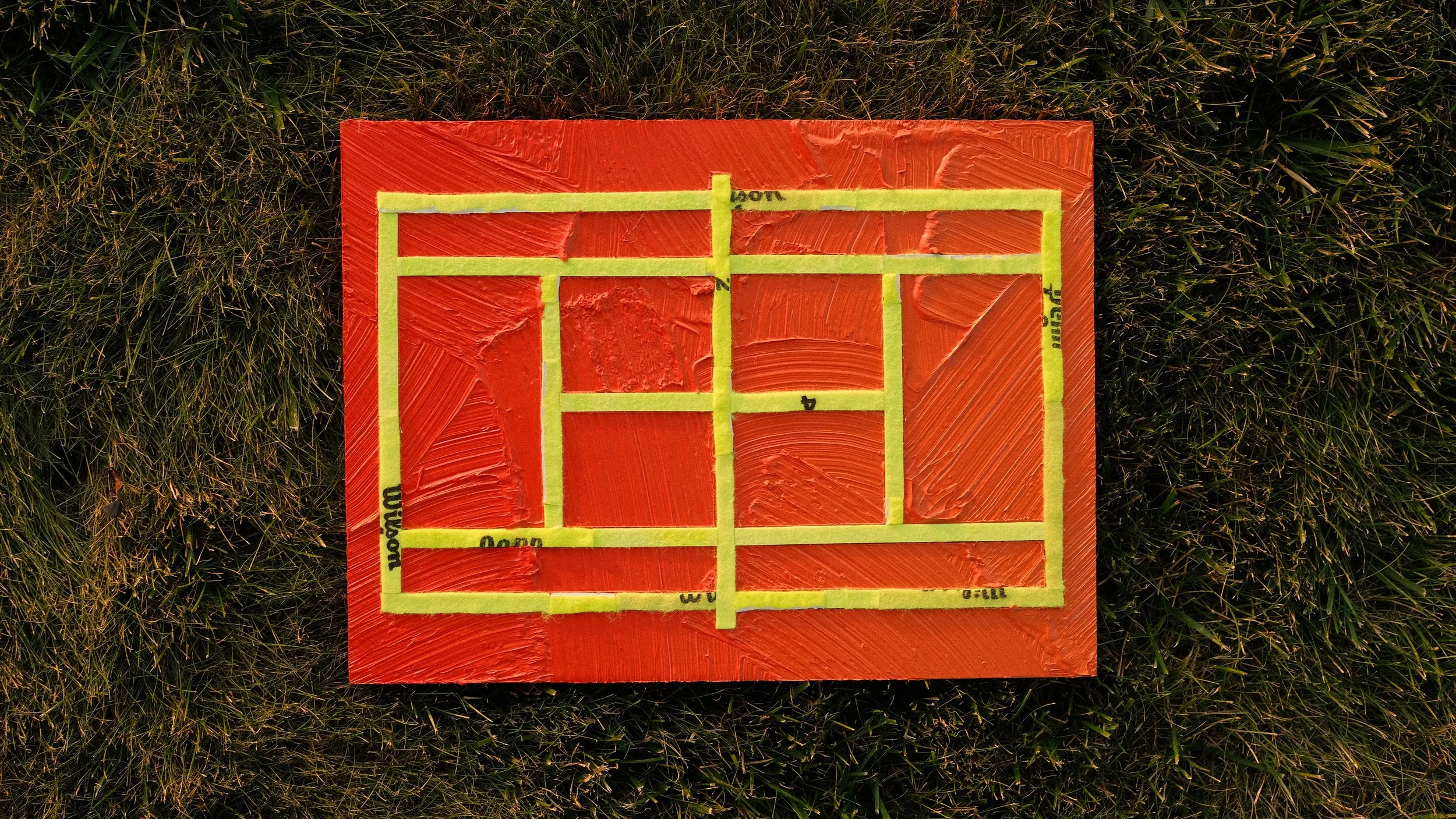 Tennis court texture art