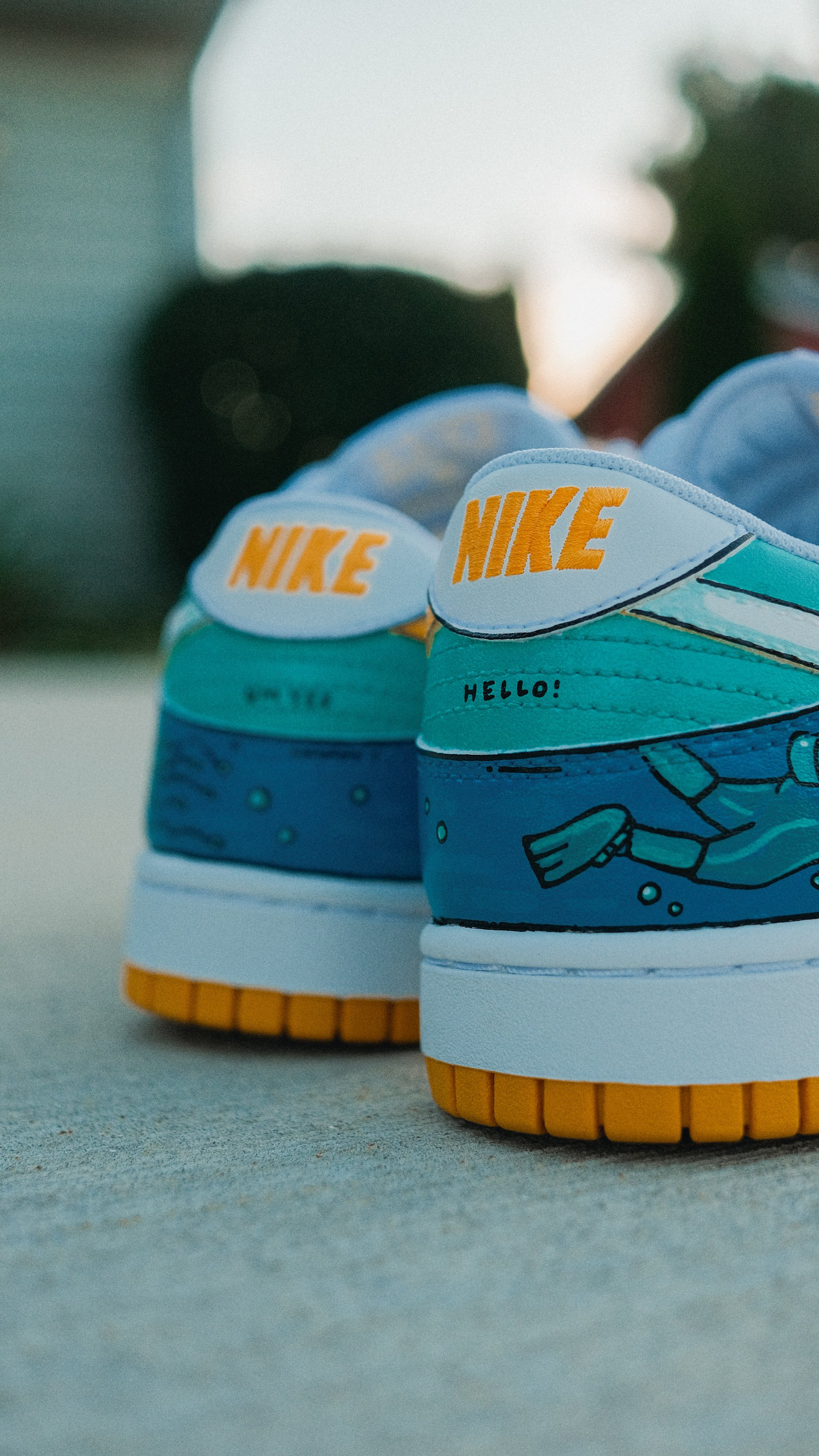 Spooky Lakes Coloring Book inspired Nike Dunks - Um Yes, Hello! details