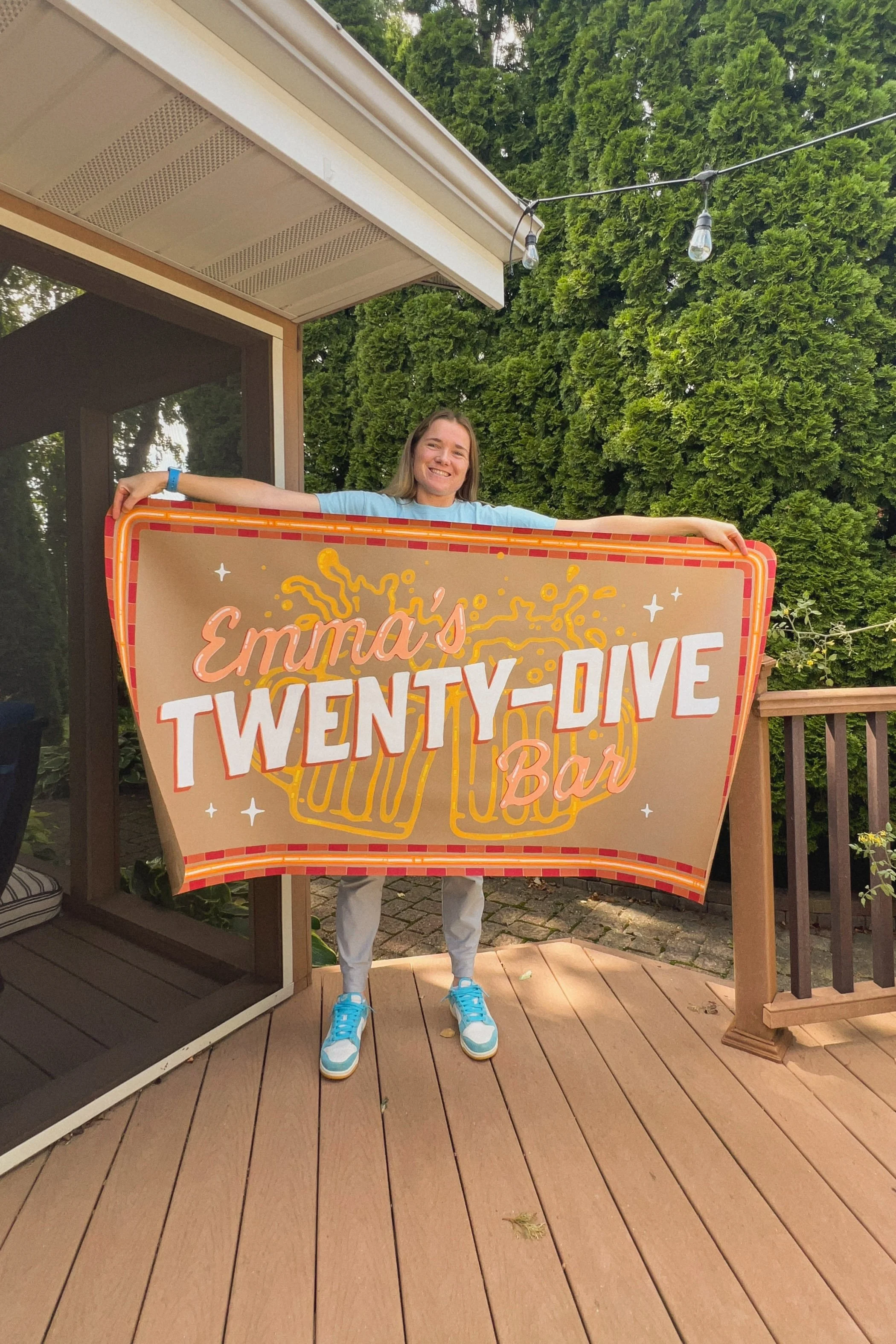 Dive Bar birthday banner