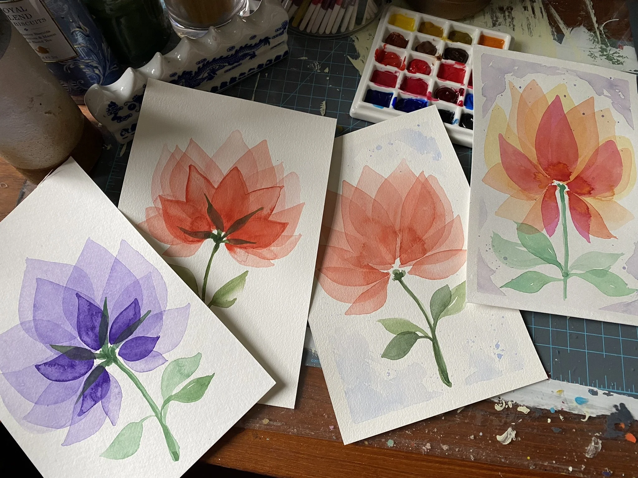 March 27 - Watercolor Workshop - Layered Flower