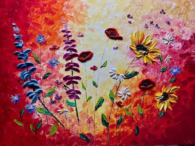 Garden in Flame 30" x 40"