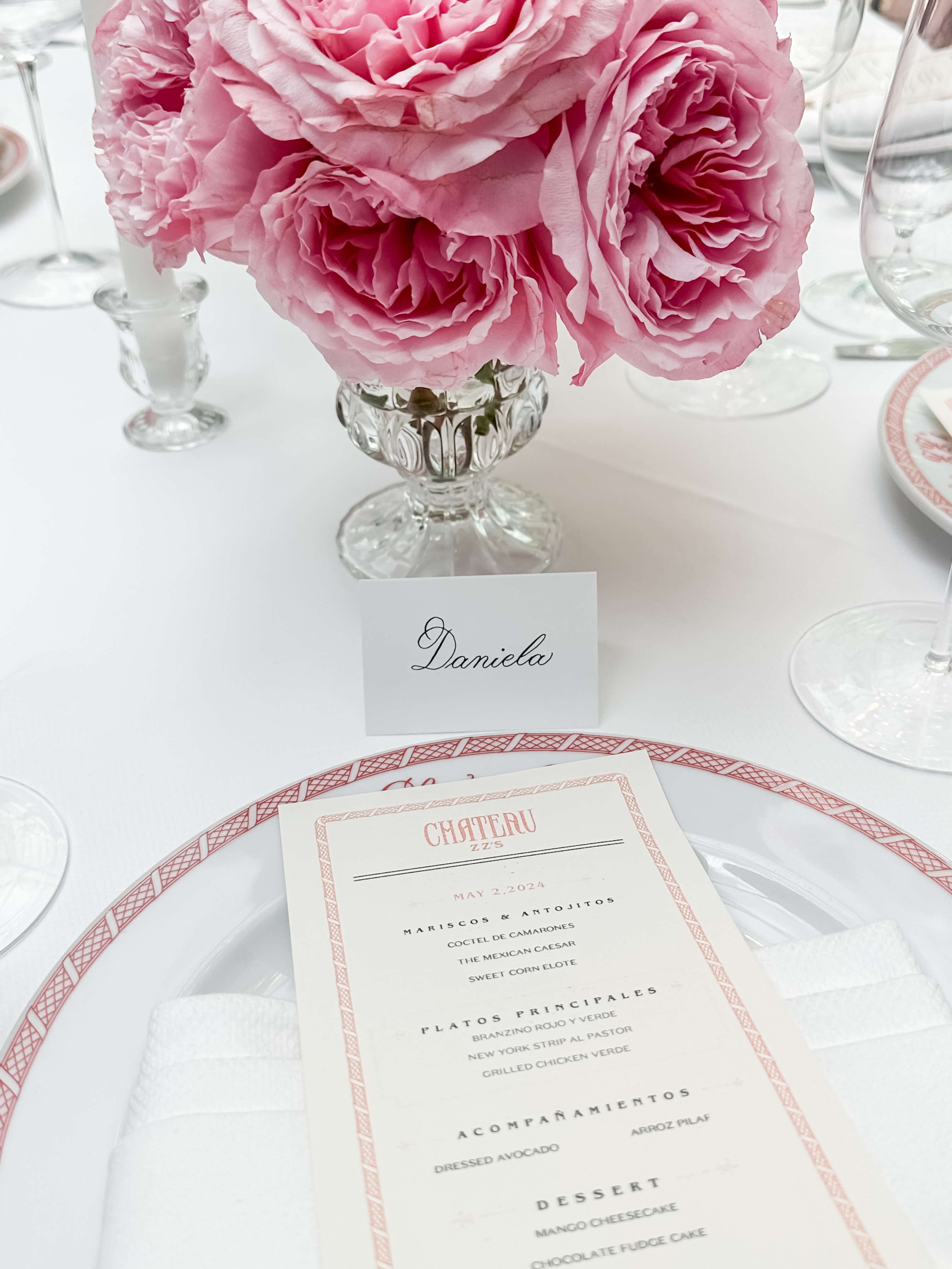 Lancome Private Dinner Place Cards