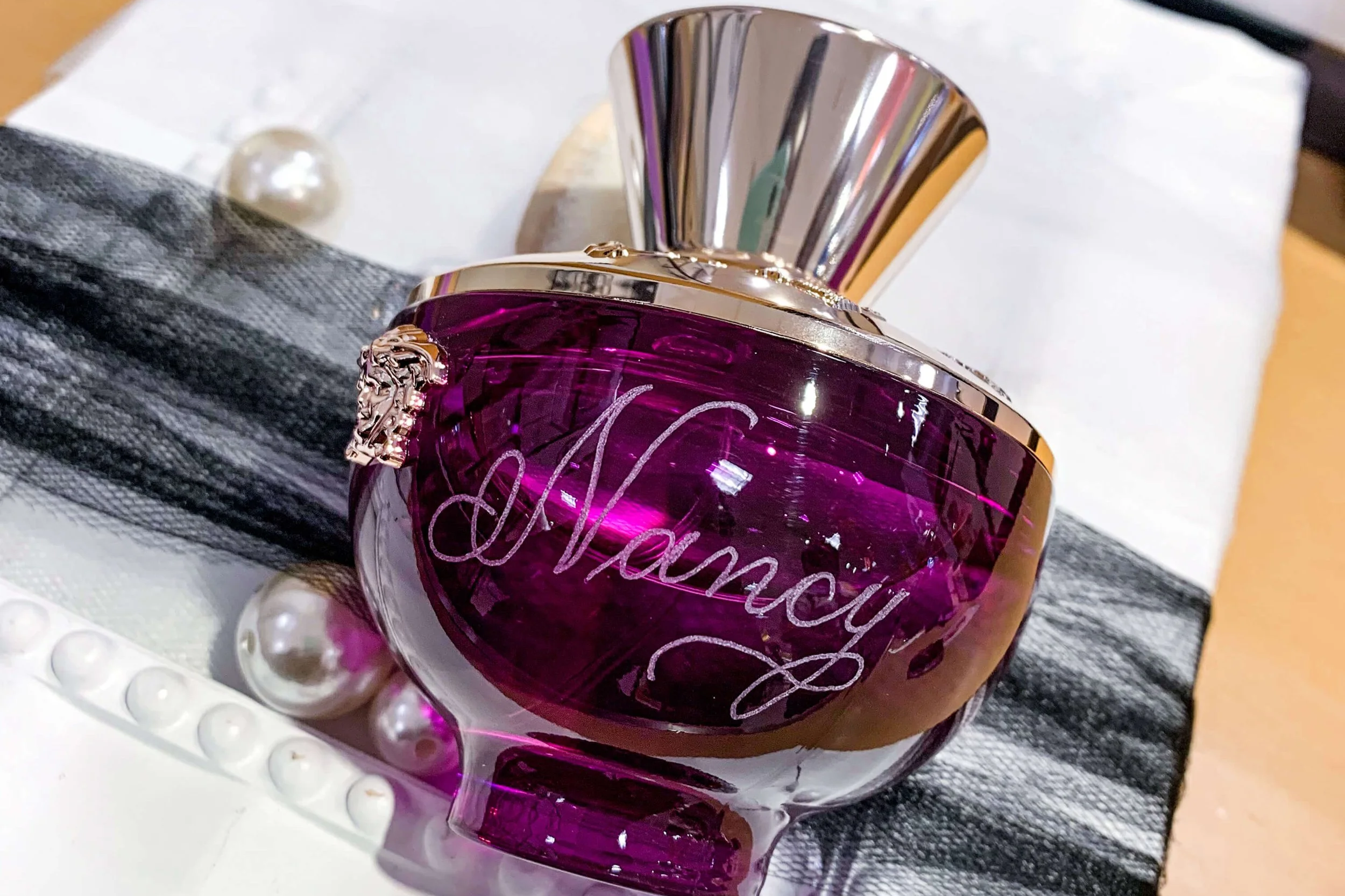 Engraved Perfume Bottle - Versace Dylan Fragrance