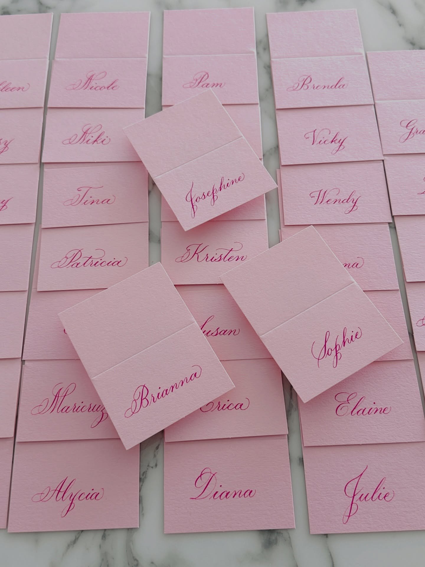 I almost talked myself out of this color combo... 🫣🌸💗

When I first heard &ldquo;pink on pink&rdquo; for these bridal shower place cards, I wasn&rsquo;t sure if the contrast would hold up. But I decided to trust the vision, and I am so glad I did.