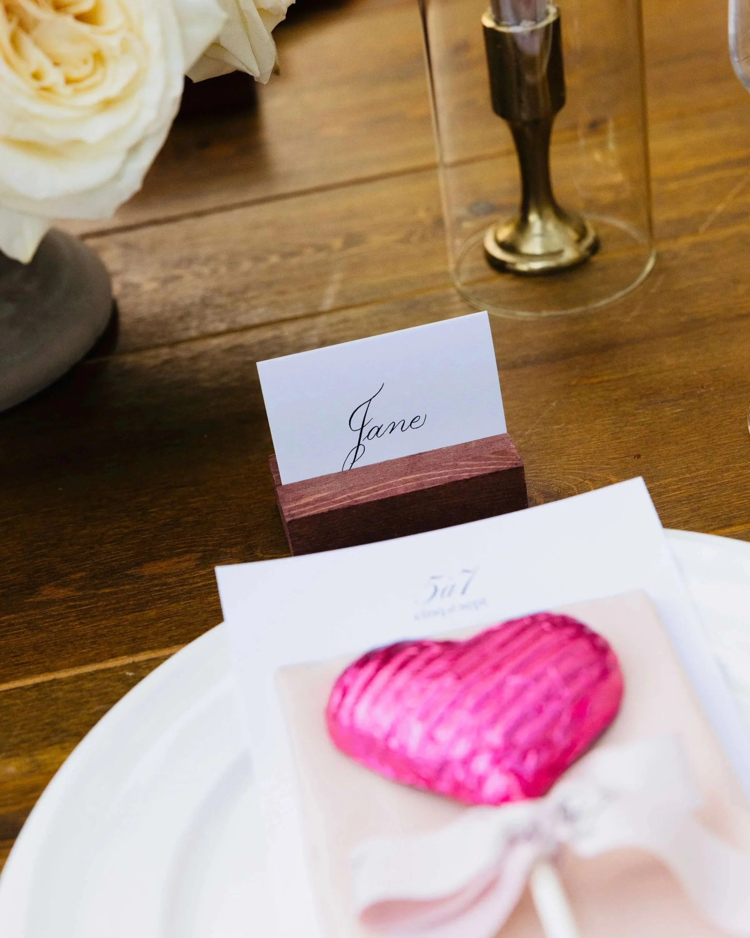 Place Card for Cinq a Sept Private Dinner