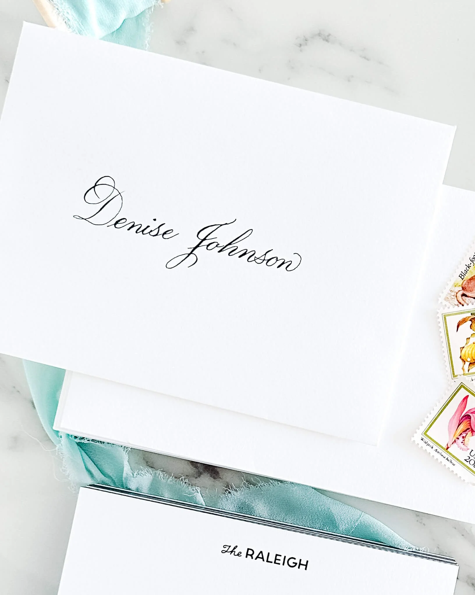 Envelope Calligraphy for Real Estate Client Gifting - The Raleigh, Miami Beach