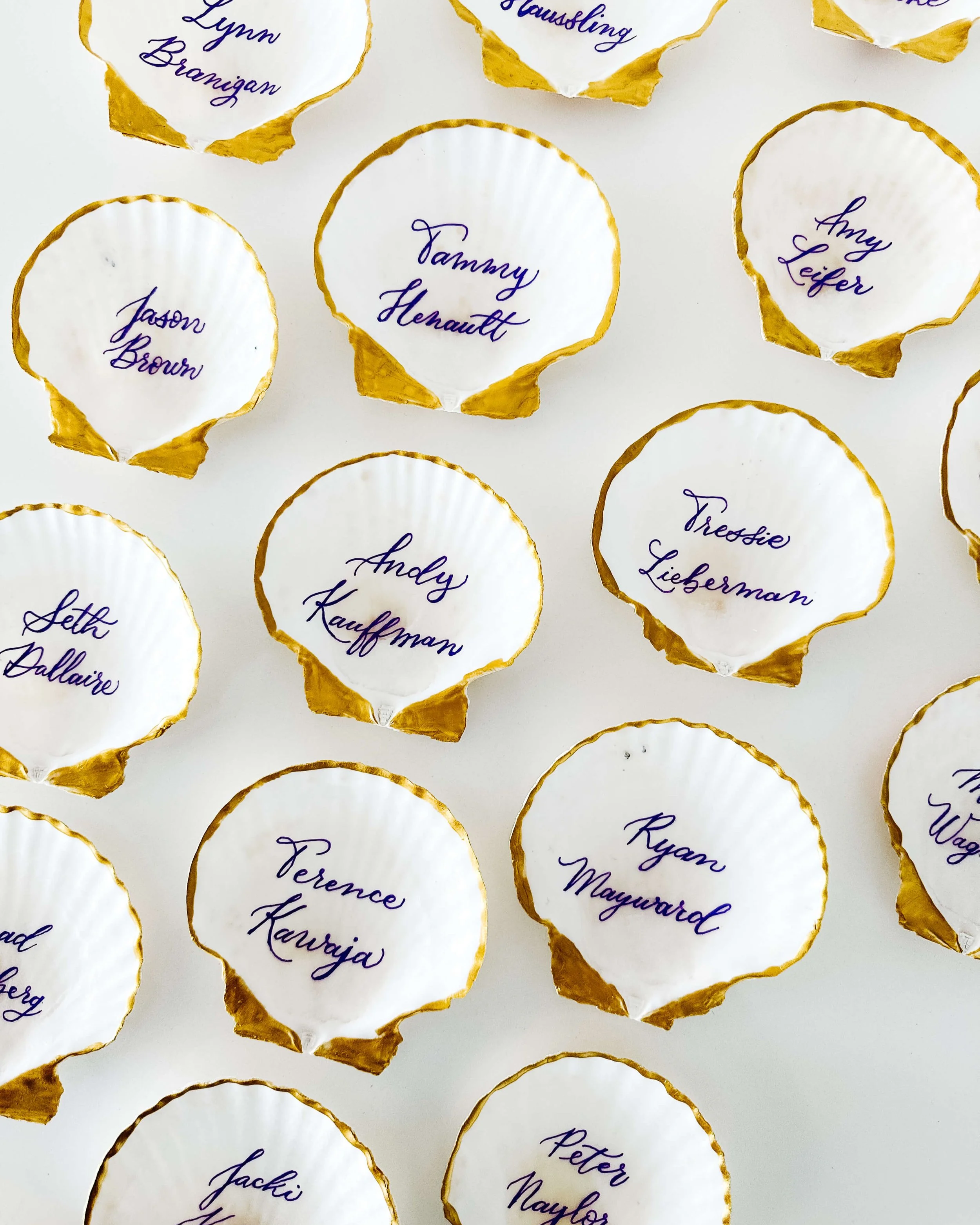 Calligraphy on Seashells for Yahoo! Private Dinner - Possible Conference, Miami Beach