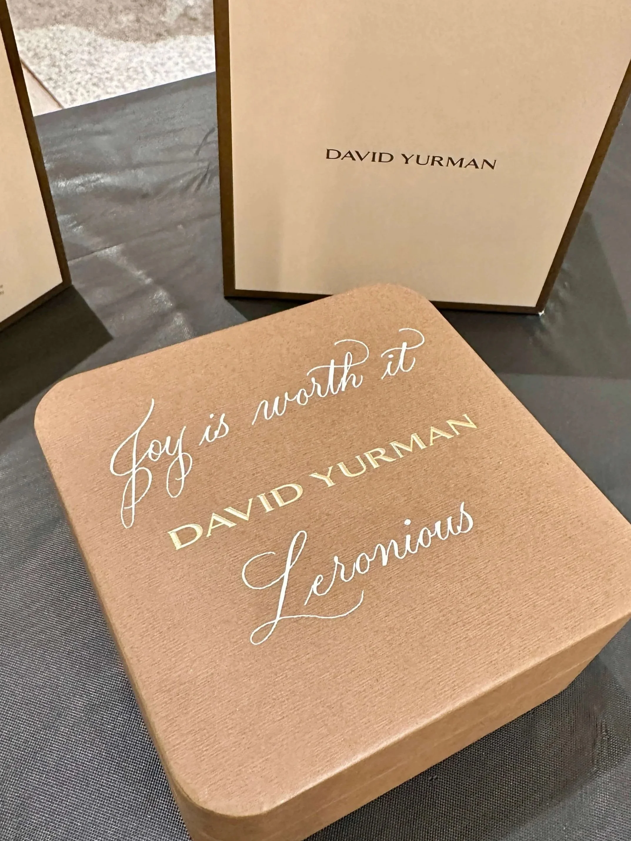 Calligraphy on David Yurman Jewelry Box - Miami Design District, Miami, FL