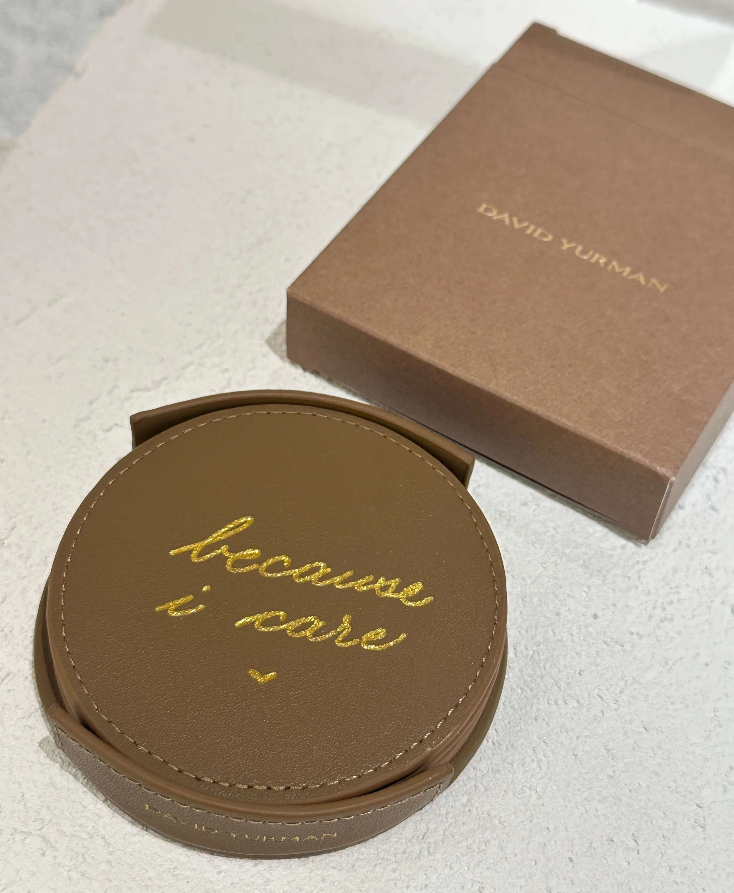 Gold Foiling on David Yurman Coasters - Miami Design District, FL