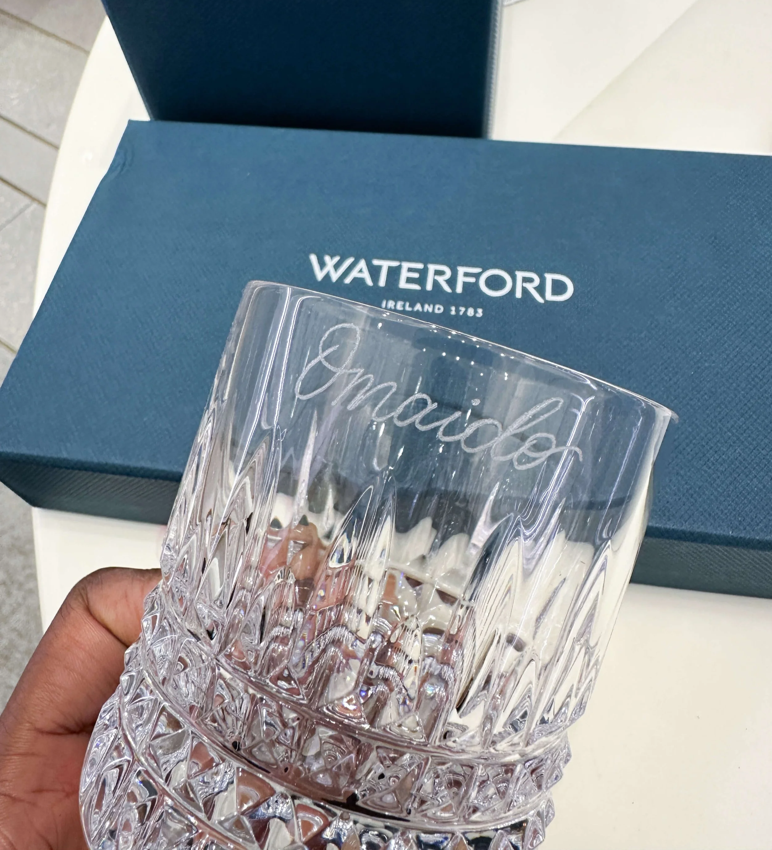 Engraved Waterford Rocks Glass - David Yurman VIP Shopping Evening, Aventura, FL
