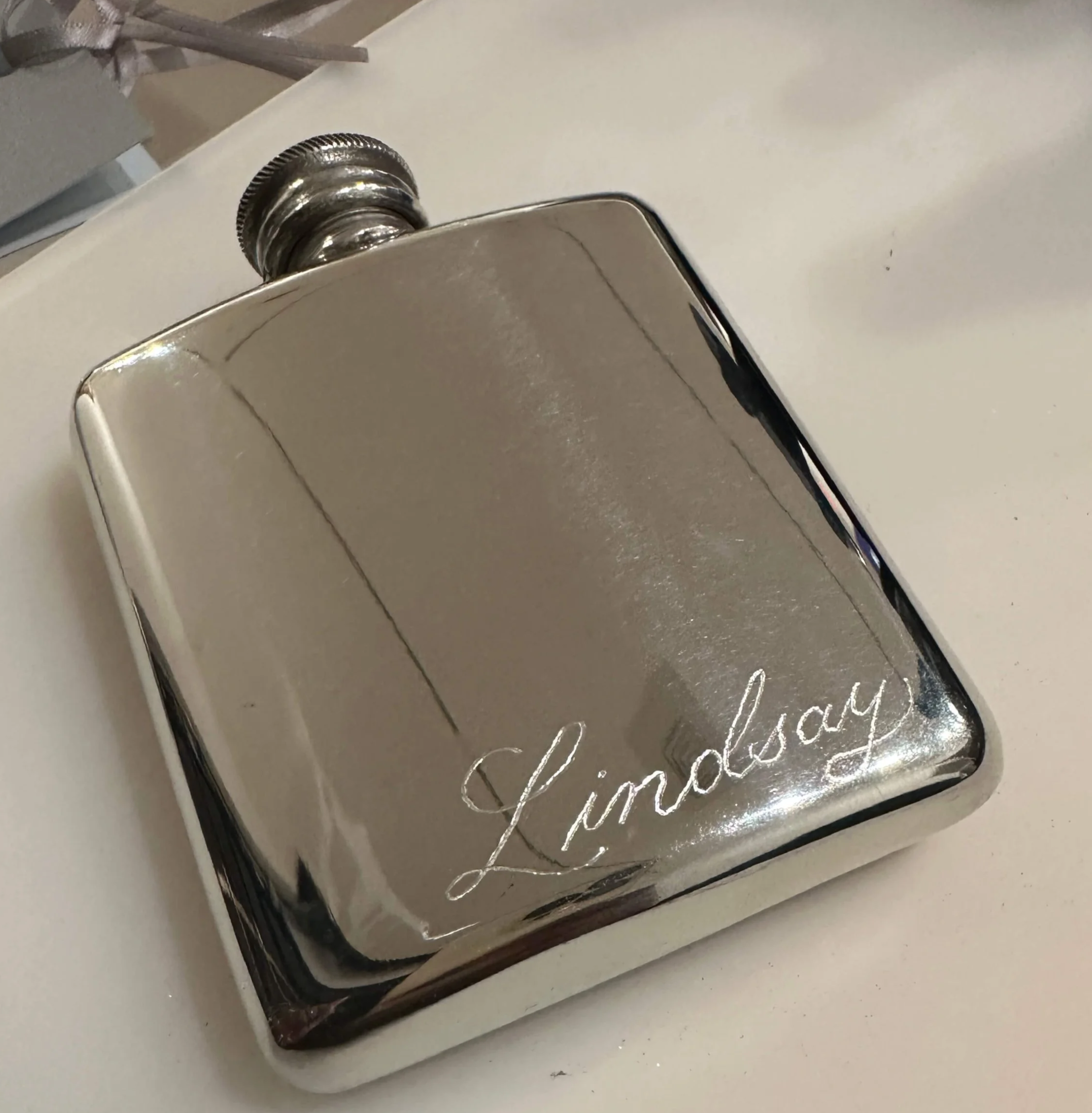 Engraved Flask for 70th Birthday Celebration
