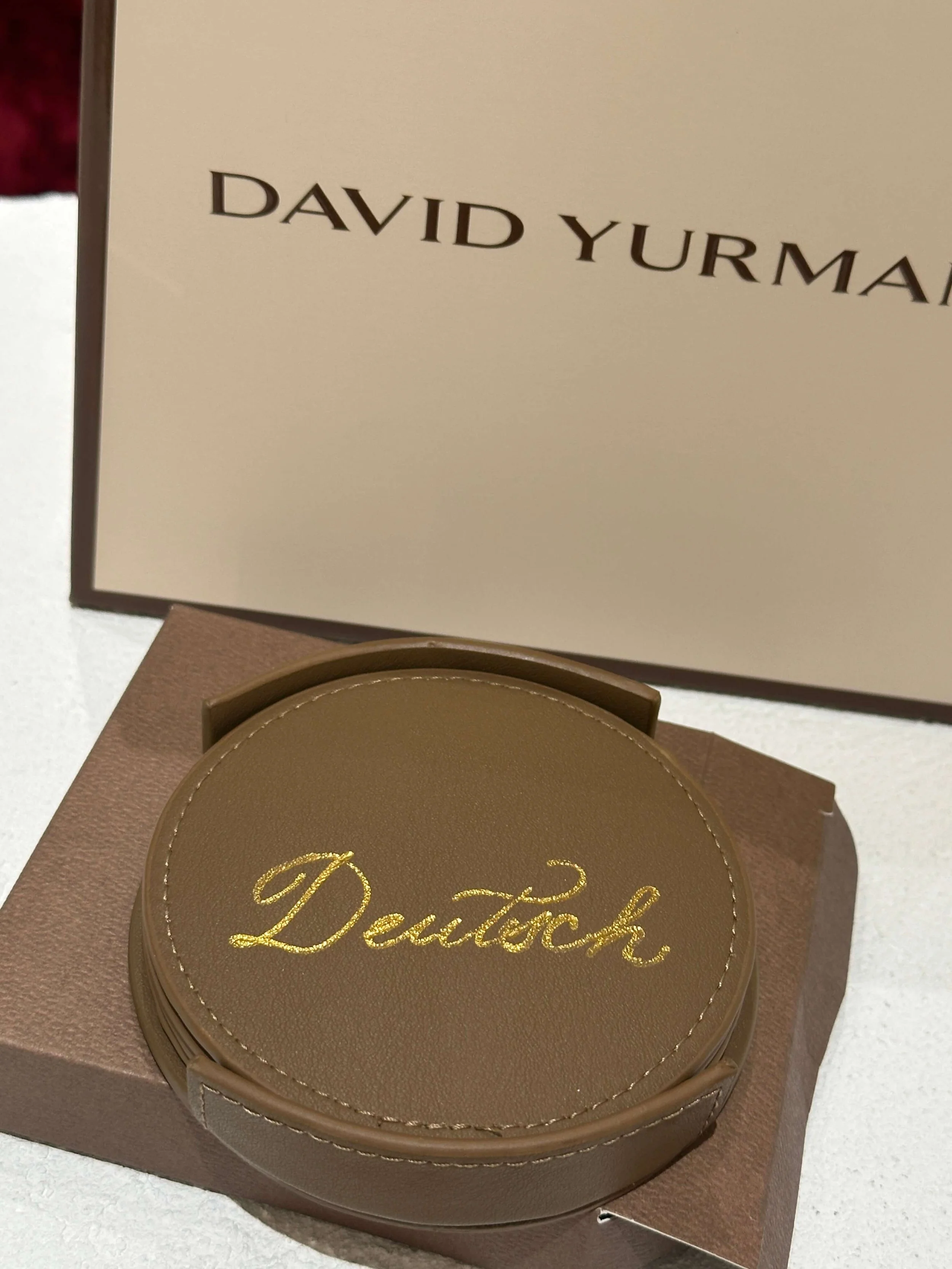 Gold Foiling on David Yurman Coasters - Miami Design District, FL