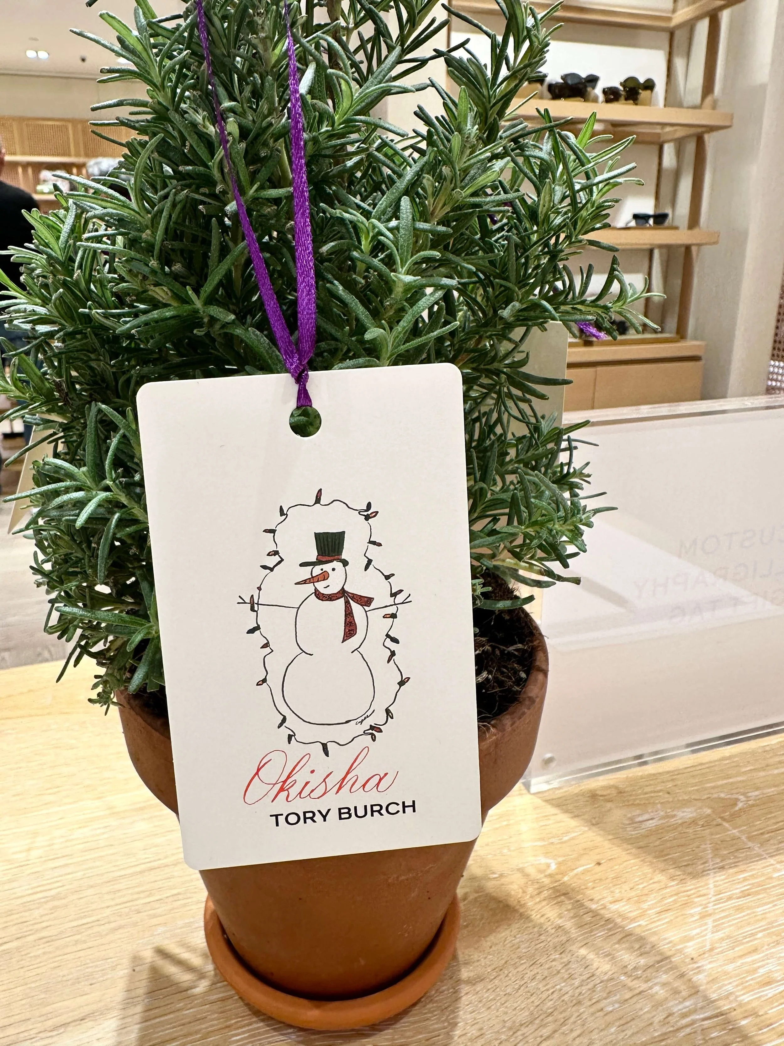 Calligraphy on Tory Burch Holiday Tags - Aventura,  FL