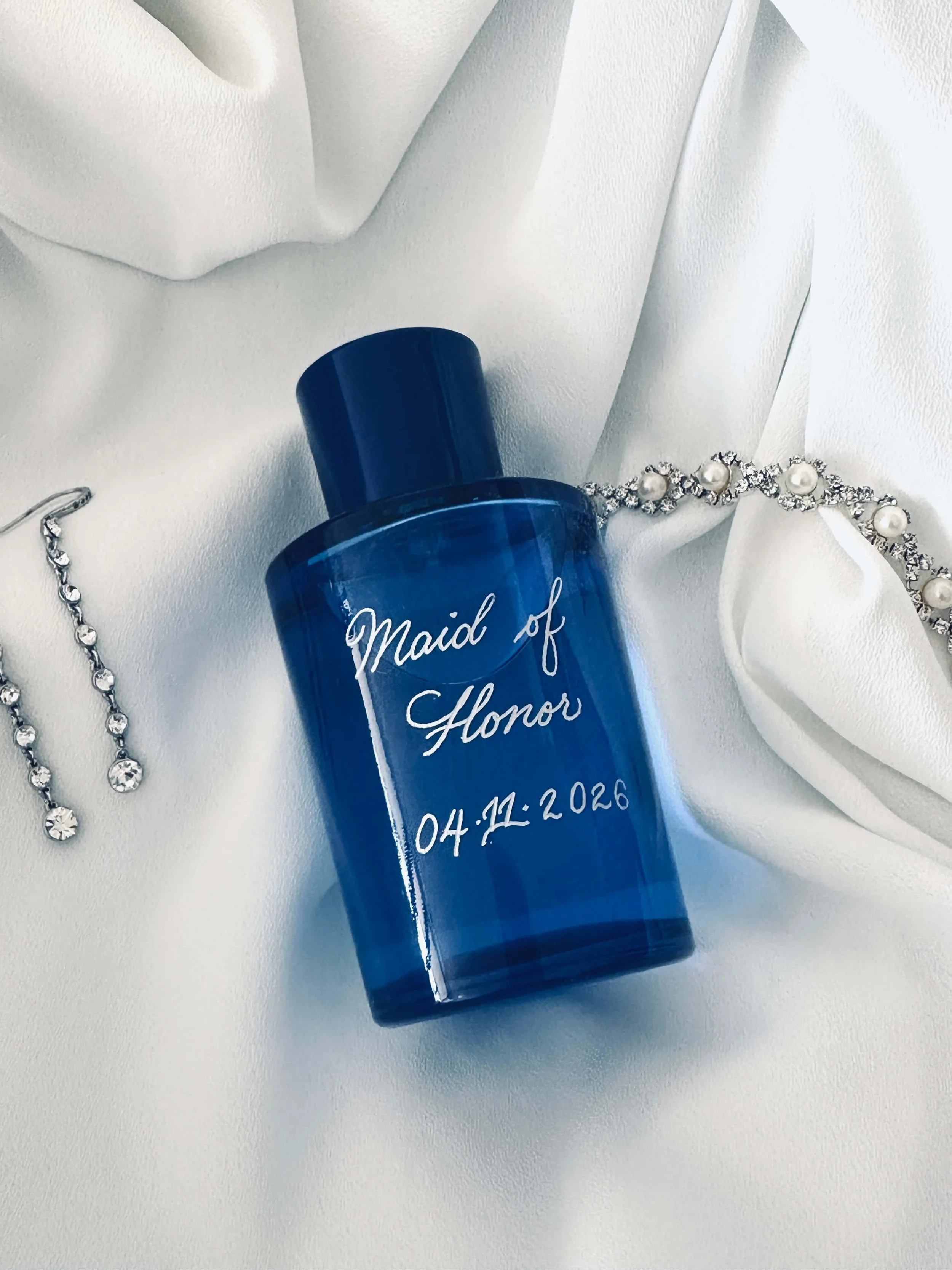 Hand Engraved Aqua di Parma Perfume for Maid of Honor Gift
