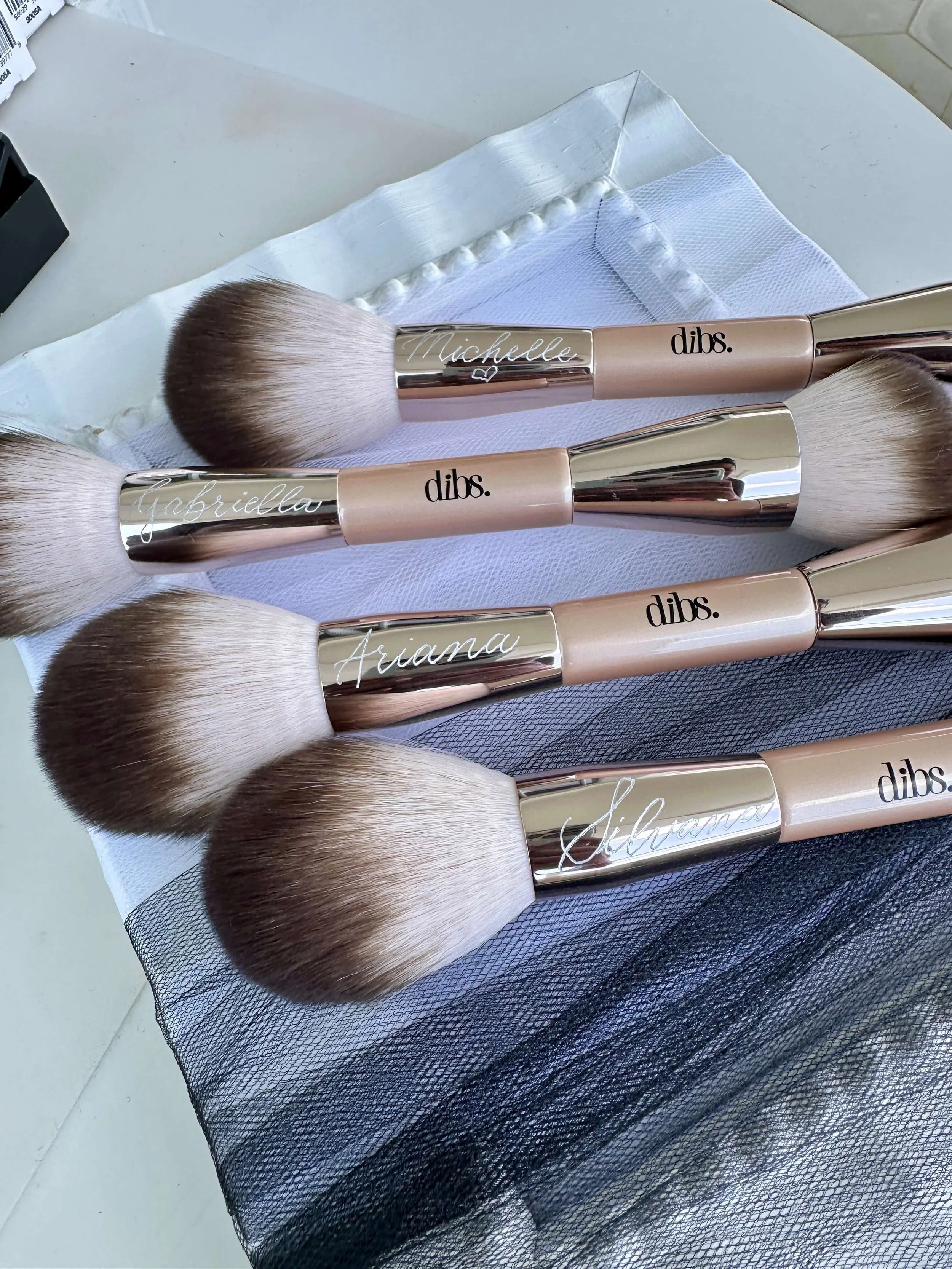 Engraved Dibs Beauty Makeup Brush for Influencer Event