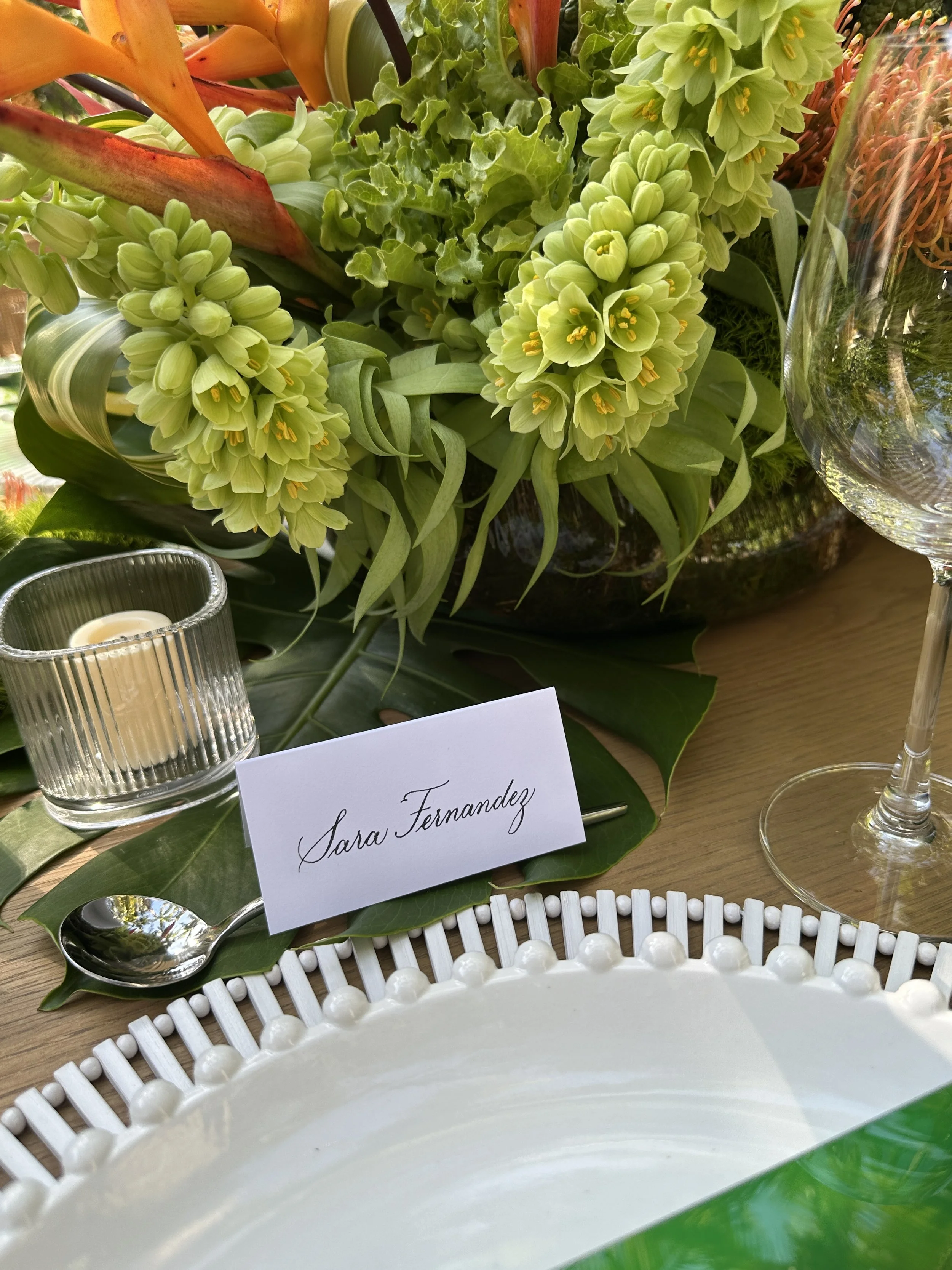 Place cards for Nylon Magazine x YTTP VIP dinner