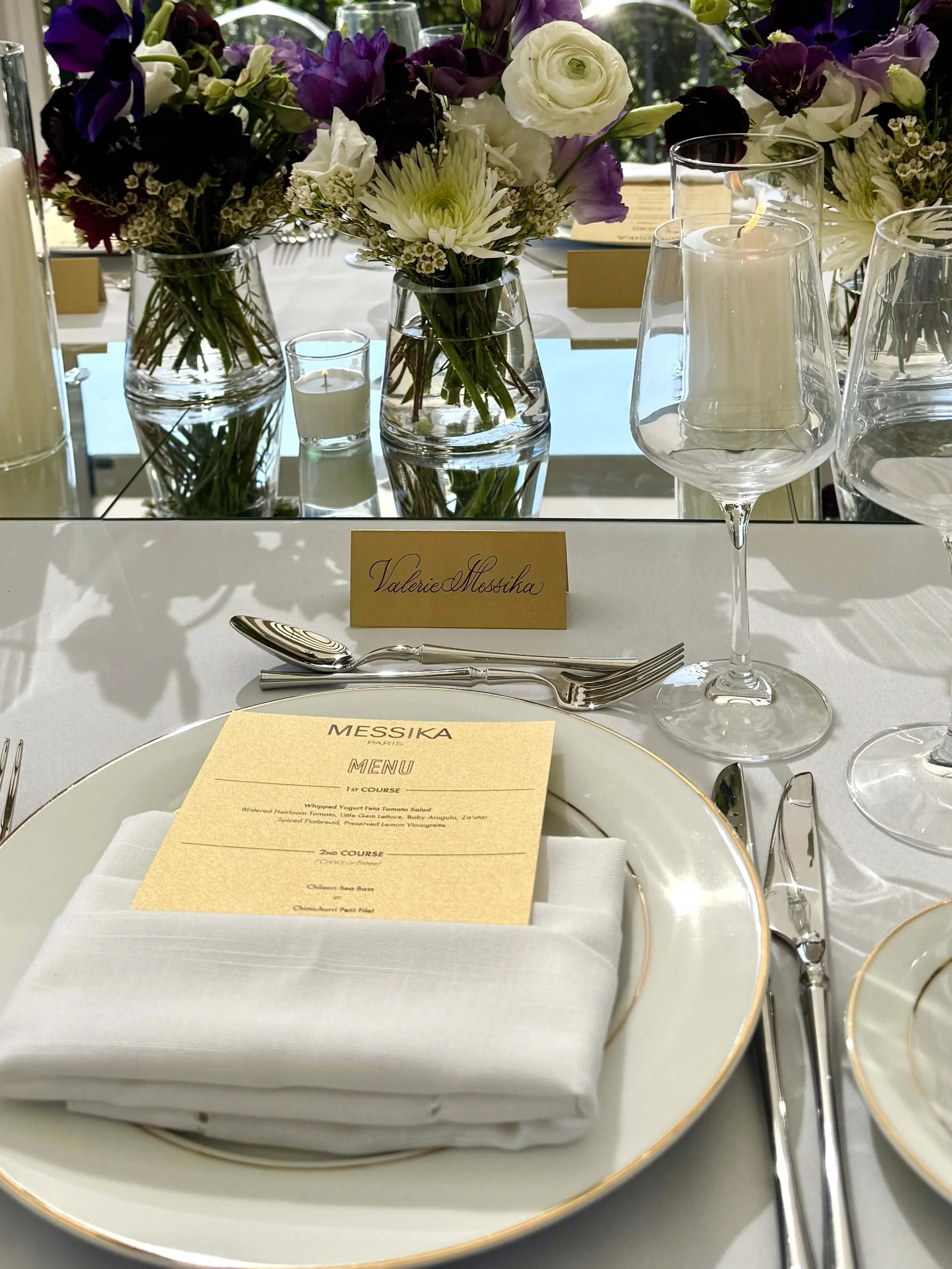 Messika Private Dinner Place Cards