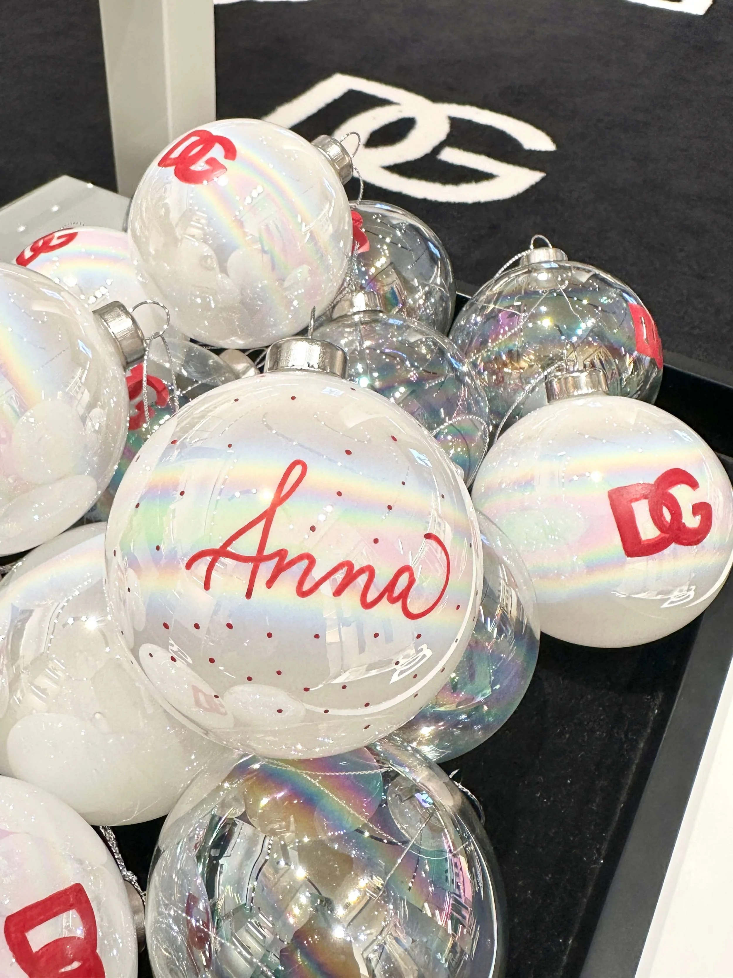 Personalized Dolce and Gabbana Christmas Ornaments - Bal Harbor, FL
