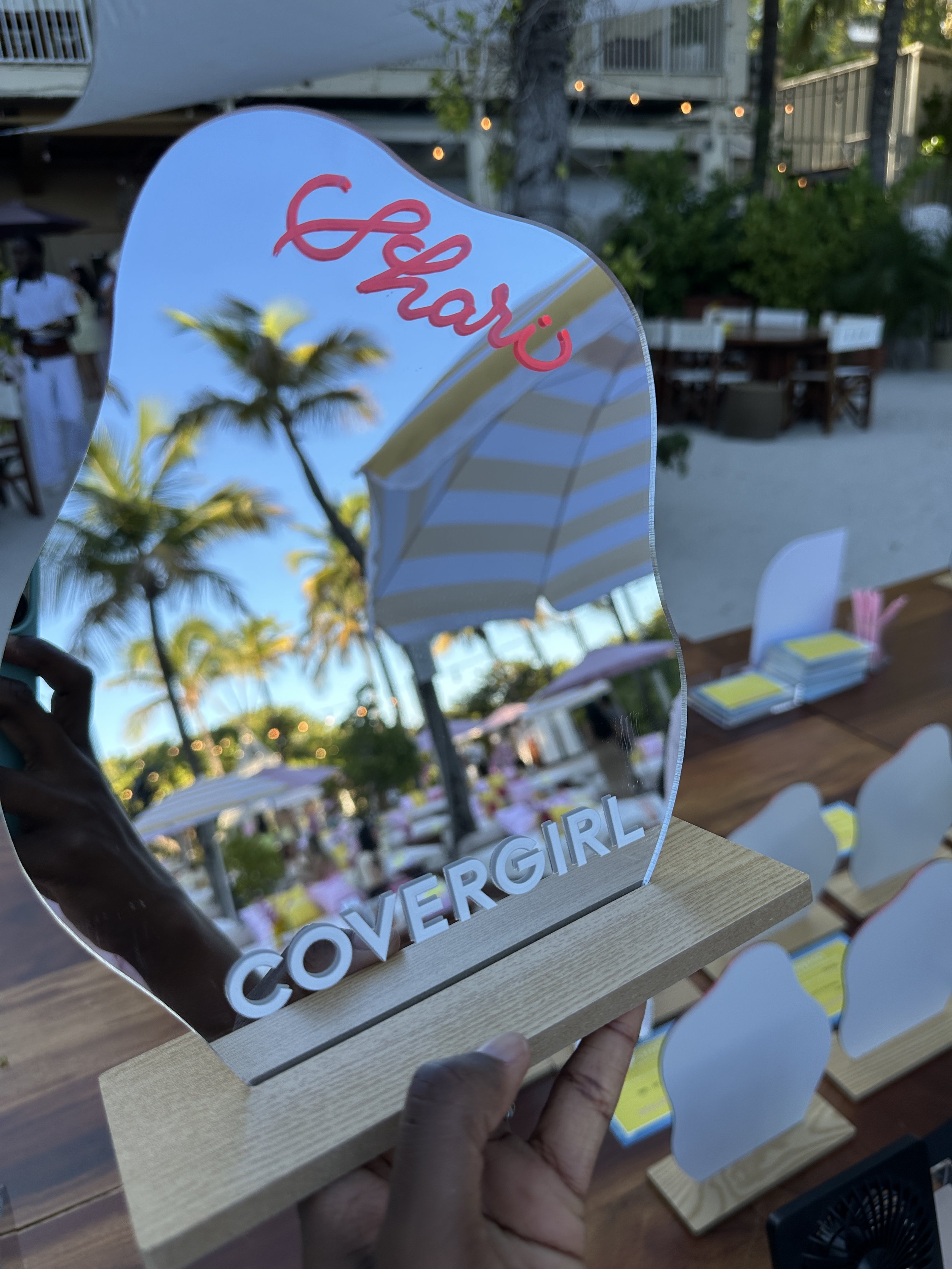 Calligraphy on Mirrors for Cover Girl Product Launch Influencer Event