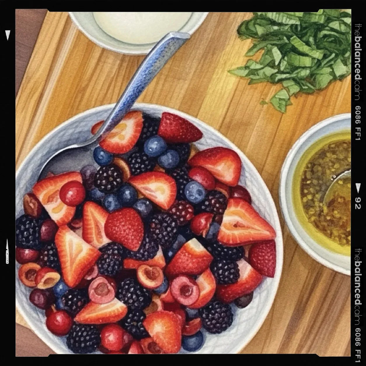 berries ‘n buratta 🍒🫐🍓☁️