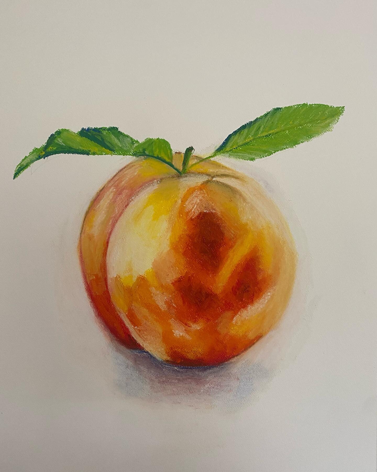 Peachy Peach for Earth day. I used Soft pastels because the medium is more effective in creating the texture, softness and coloring of this glorious fruit. Also looks like a fabulous bottom - there you go - it&rsquo;s Friday!!
@shoeboxarts.la