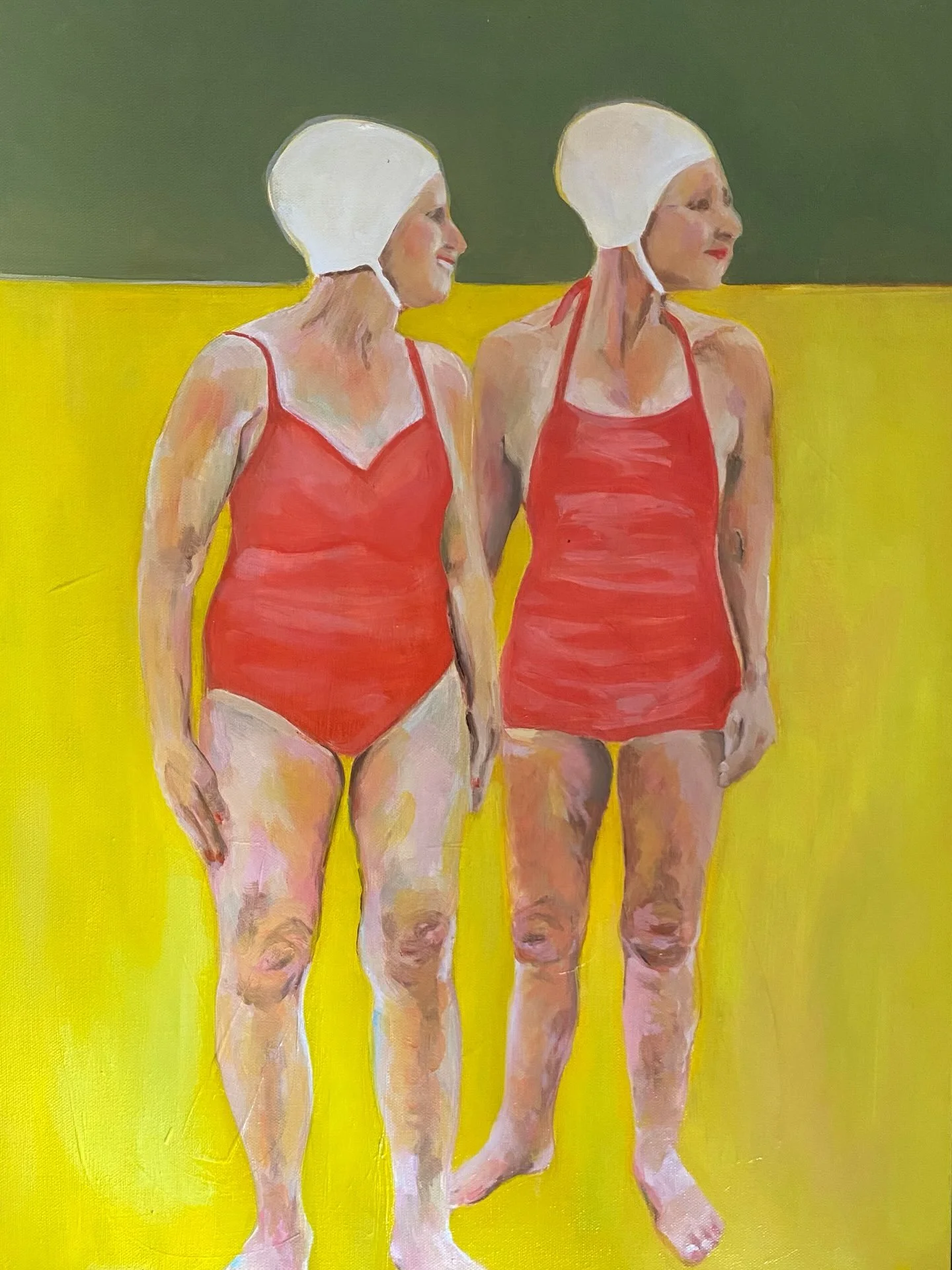 Introducing some new work that will be part of a new solo exhibition @taggallery coming in September.
Glamorous Swimmers
Oil on Canvas
24 x 18
More details soon
