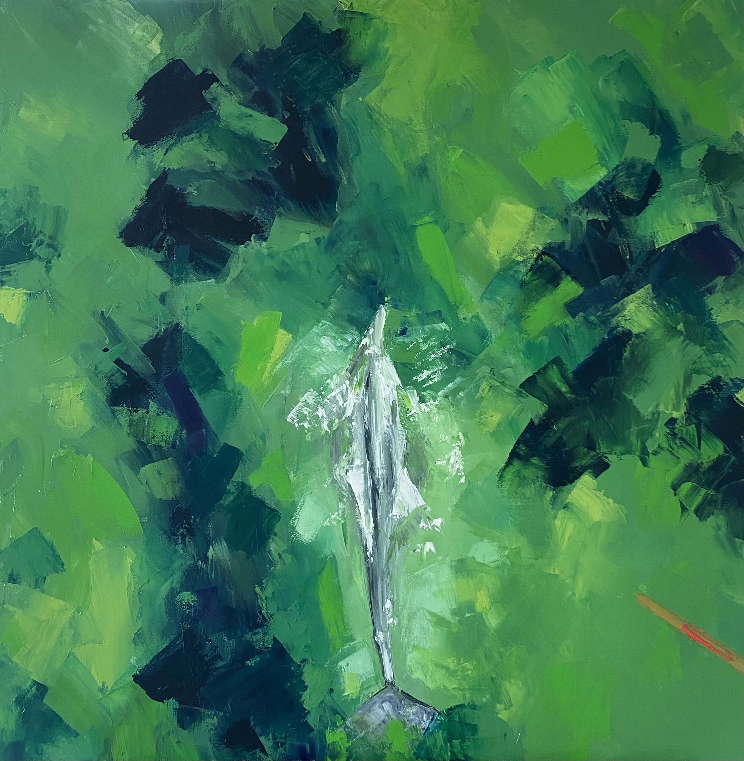 Green Ocean - oil on canvas - 30 x 30 