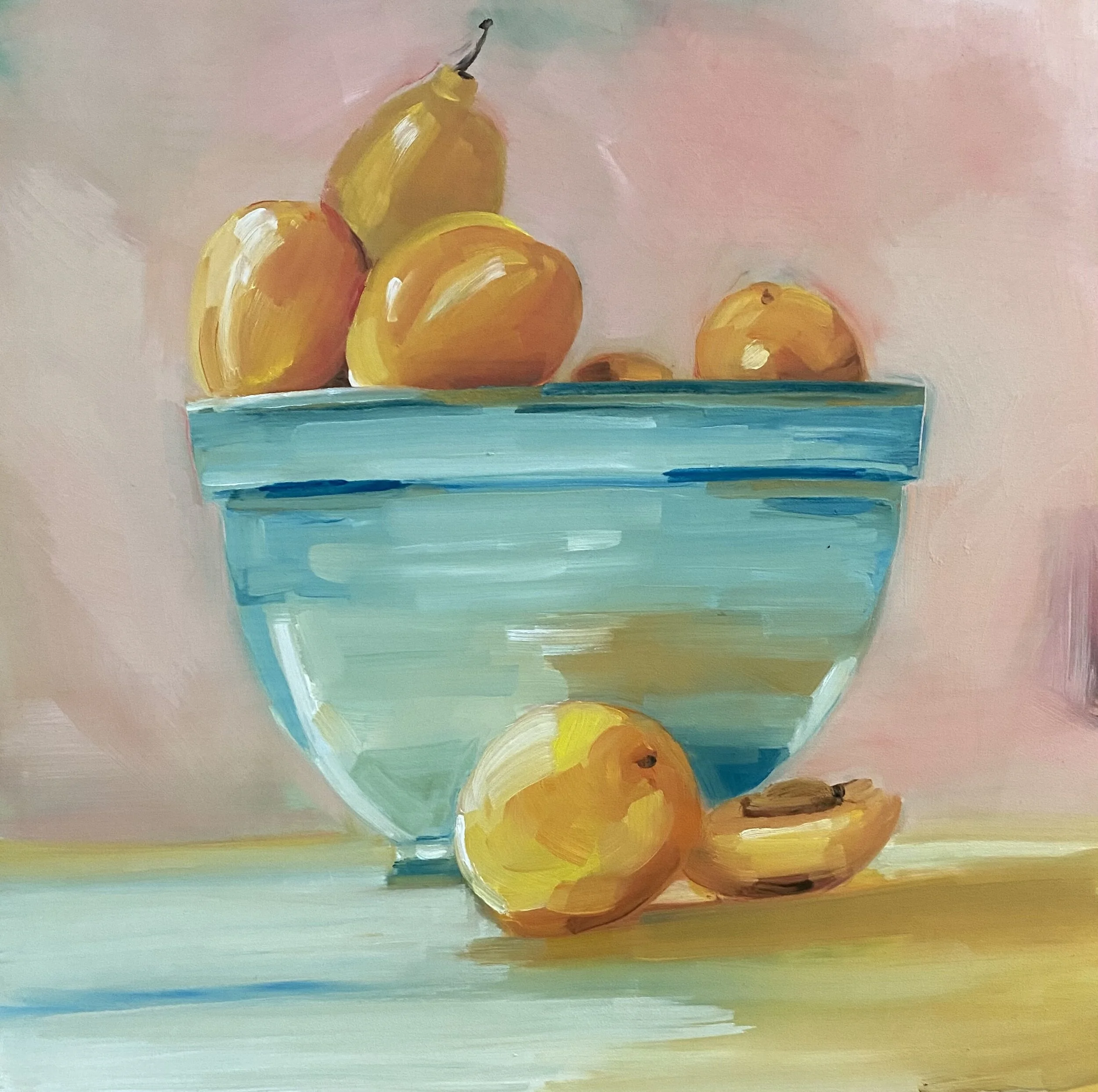 Bowl of Fruit - oil on canvas - 12 x 12