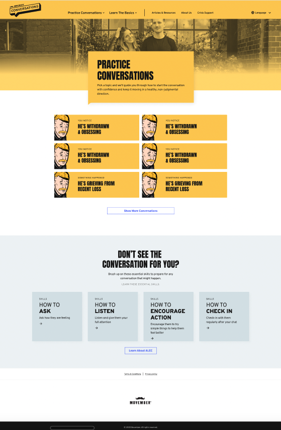 Practice conversations