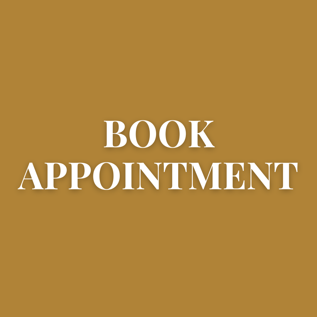 Brown background with white text that says 'Book Appointment'.