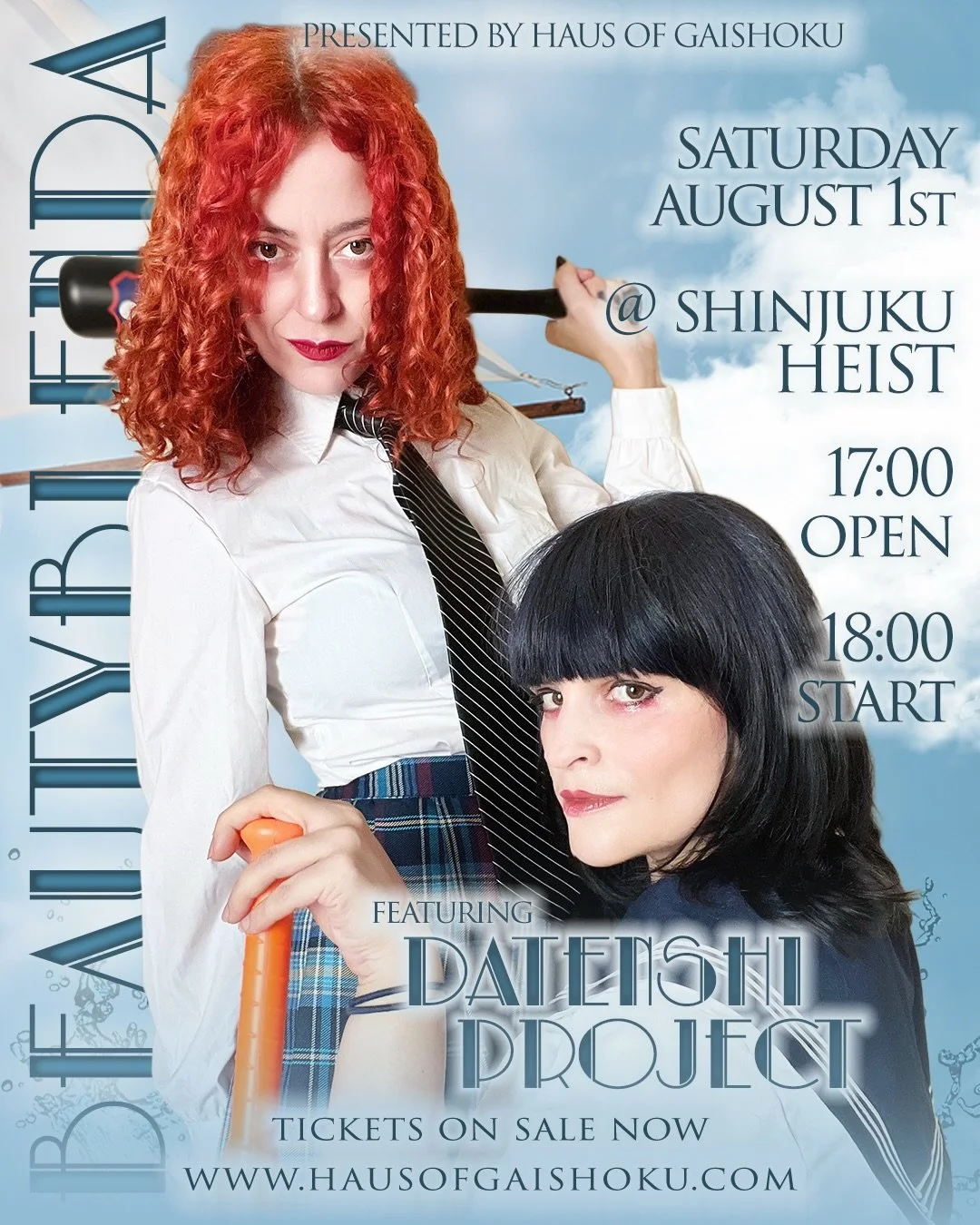 Event info 🏳️&zwj;⚧️🏳️&zwj;🌈&darr;
Summer ☀️🏖️ Beauty Blenda 🗼
With RPDR🏁UK🇬🇧Season.6 @thatsmarmalade 
東京 8/1 (Sat) Tokyo August 1st (Sat)
開場(Open) 17:00 開演(Show Start) 18:00
📍新宿HEIST (Shinjuku HEIST)
@shinjuku_club_science @shinjuku_heist
?
