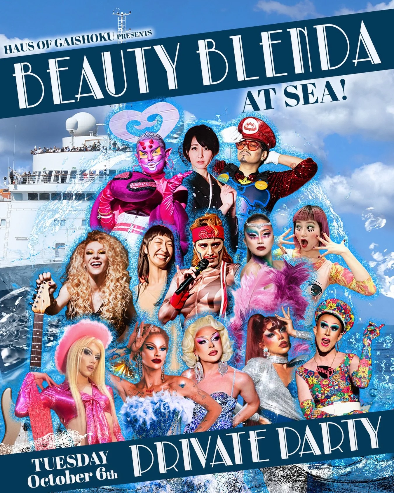 Titanic Beauty Blenda🚢！
Tokyo Japan 🗼🇯🇵！
Performers Line-up !

Drag Race Brazil🏁🇧🇷Season.2 Winner @ruby.nox 
Drag Race Brazil🏁🇧🇷Season.2 Finalist @poseidondrag 
Drag Race Brasil🏁🇧🇷Season.2 @queenhoffmann 
World-Wide Singer🇺🇸 @arielgoes