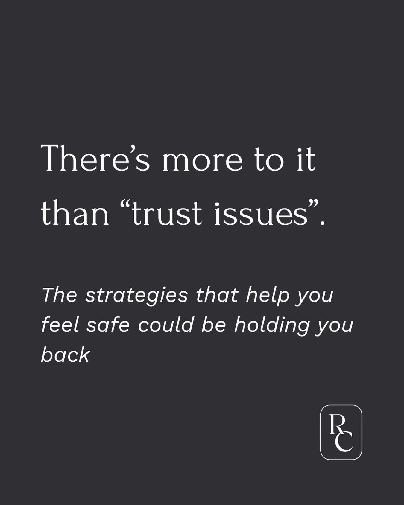 Having a high standard for feeling safe doesn&rsquo;t mean your ability to trust is broken. It usually means you learned ways to protect yourself that made sense at the time.

But those patterns can still shape how you show up now, even when someone 