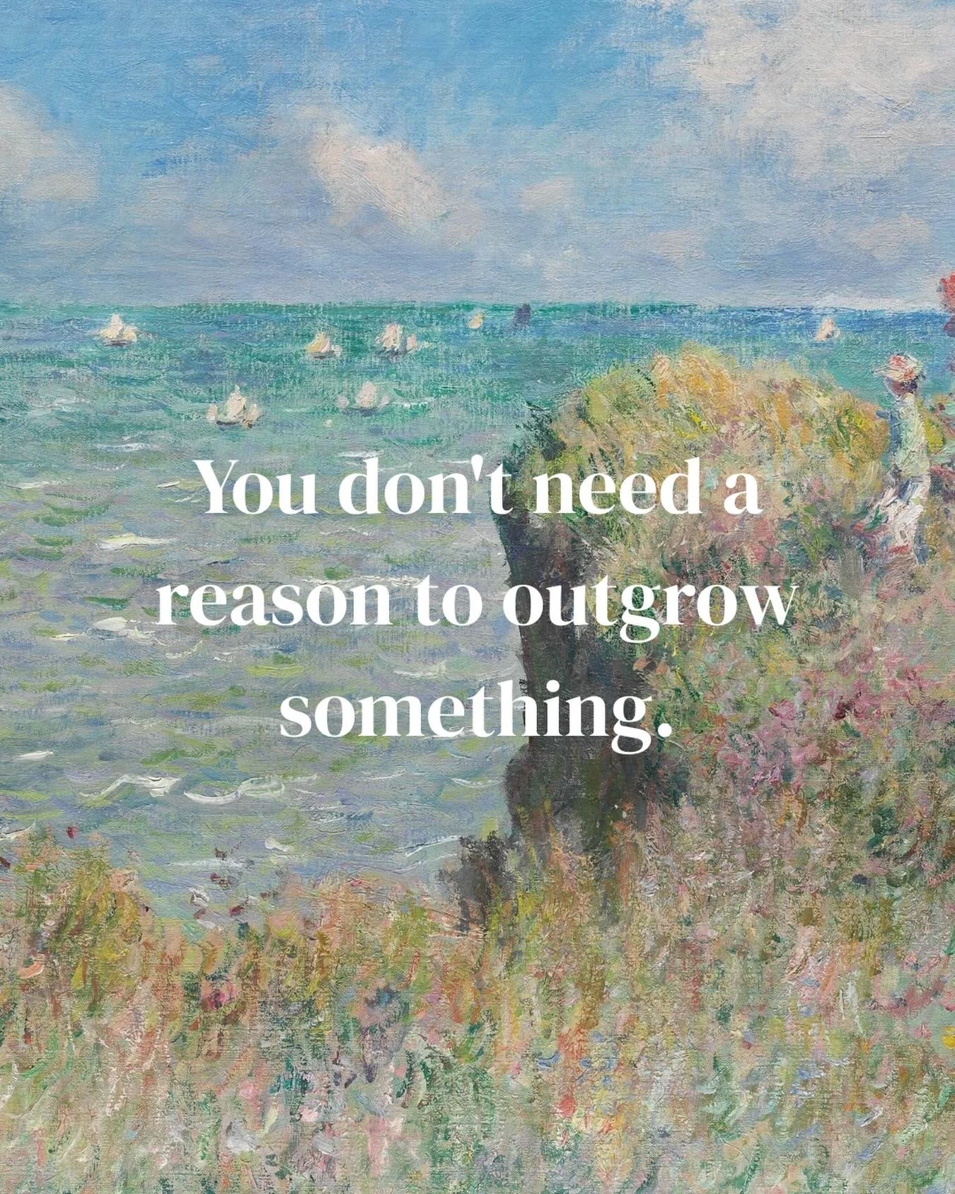Whether it&rsquo;s a job, a hobby, or even a relationship, there doesn&rsquo;t need to be a clear moment where things go &ldquo;wrong&rdquo;. 

Sometimes it becomes clear that it&rsquo;s no longer &ldquo;right&rdquo;. 

Instead of thinking you&rsquo;